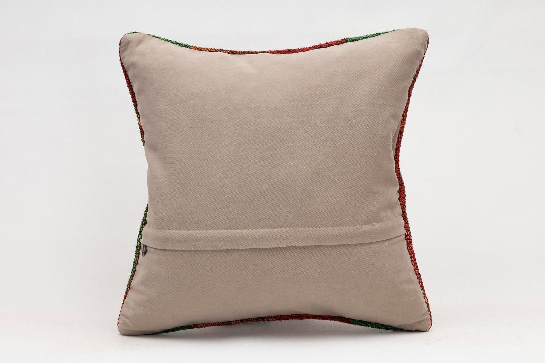 16x16 inches (40x40 cm) Kilim Pillow | KILIM WHOLESALE - Vintage Handmade Pillows - Vintage Handmade Kilim Rugs - It is 100% wool. Artistic and historical rugs. Old handwoven rugs. - Online hand woven rugs and kilim cushions sales. Shipping to a