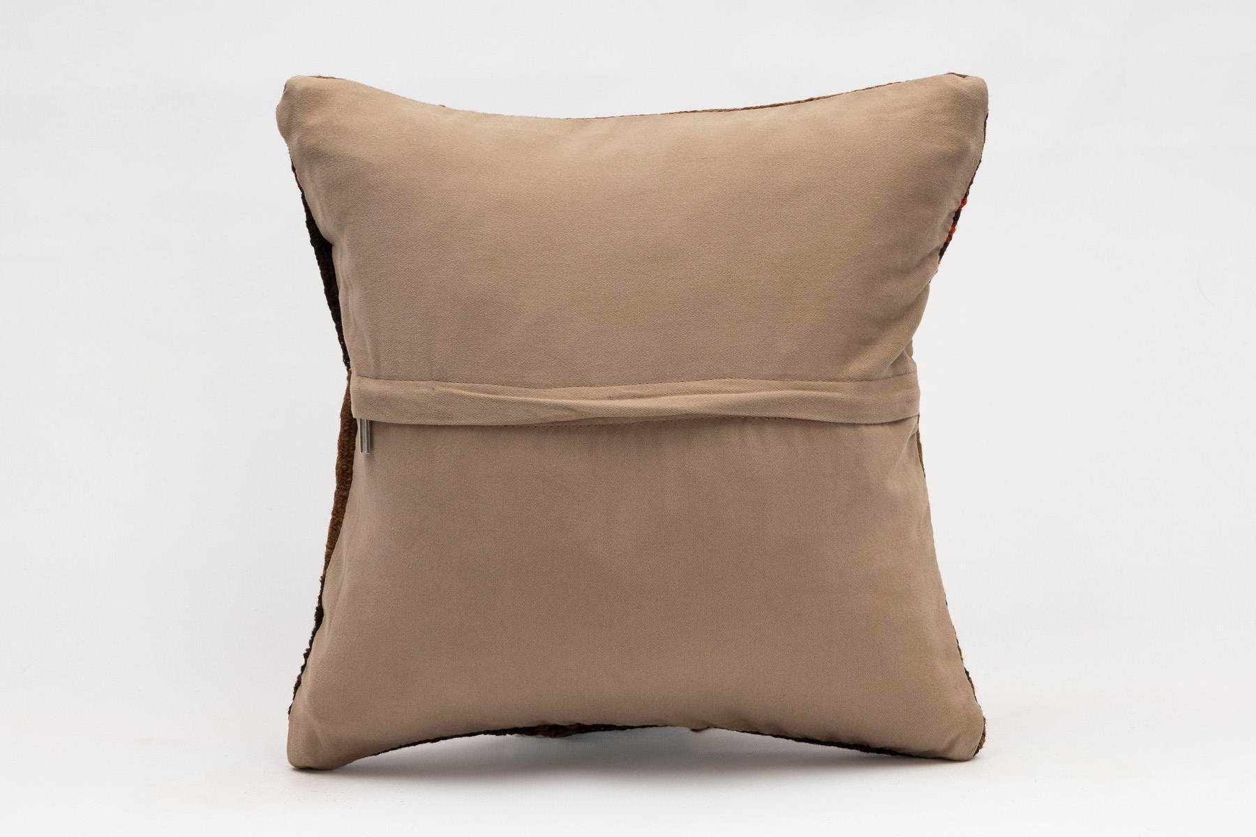 16x16 inches (40x40 cm) Kilim Pillow | KILIM WHOLESALE - Vintage Handmade Pillows - Vintage Handmade Kilim Rugs - It is 100% wool. Artistic and historical rugs. Old handwoven rugs. - Online hand woven rugs and kilim cushions sales. Shipping to a