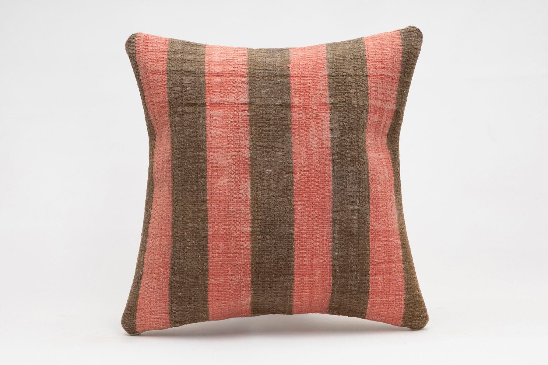 16x16 inches (40x40 cm) Kilim Pillow | KILIM WHOLESALE - Vintage Handmade Pillows - Vintage Handmade Kilim Rugs - It is 100% wool. Artistic and historical rugs. Old handwoven rugs. - Online hand woven rugs and kilim cushions sales. Shipping to a