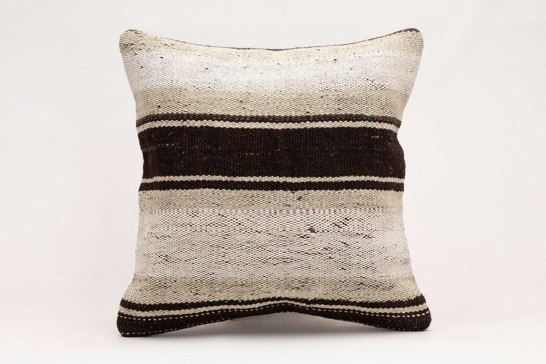 16x16 inches (40x40 cm) Kilim Pillow | KILIM WHOLESALE - Vintage Handmade Pillows - Vintage Handmade Kilim Rugs - It is 100% wool. Artistic and historical rugs. Old handwoven rugs. - Online hand woven rugs and kilim cushions sales. Shipping to a