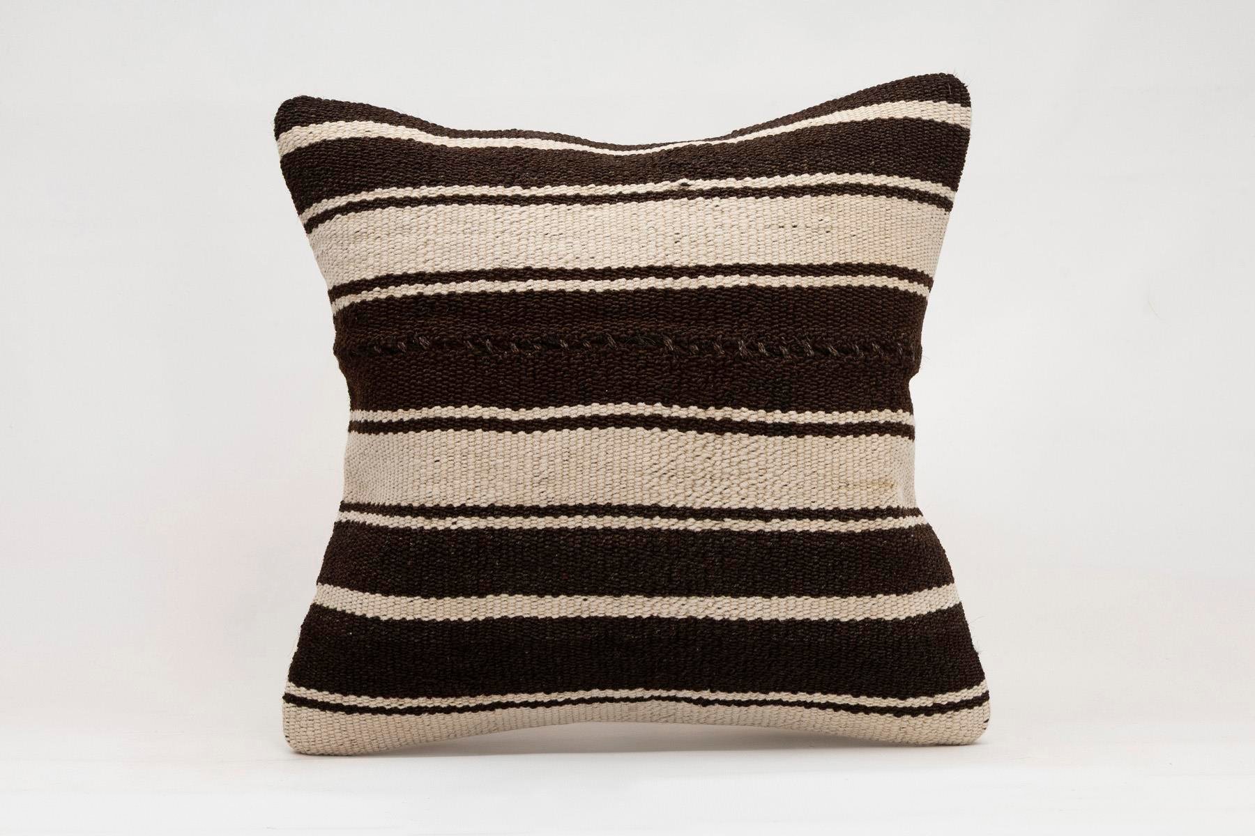 16x16 inches (40x40 cm) Kilim Pillow | KILIM WHOLESALE - Vintage Handmade Pillows - Vintage Handmade Kilim Rugs - It is 100% wool. Artistic and historical rugs. Old handwoven rugs. - Online hand woven rugs and kilim cushions sales. Shipping to a