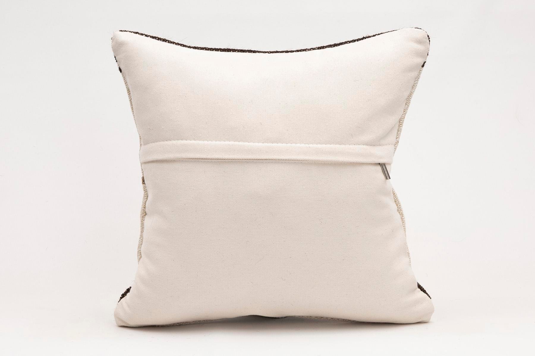 16x16 inches (40x40 cm) Kilim Pillow | KILIM WHOLESALE - Vintage Handmade Pillows - Vintage Handmade Kilim Rugs - It is 100% wool. Artistic and historical rugs. Old handwoven rugs. - Online hand woven rugs and kilim cushions sales. Shipping to a