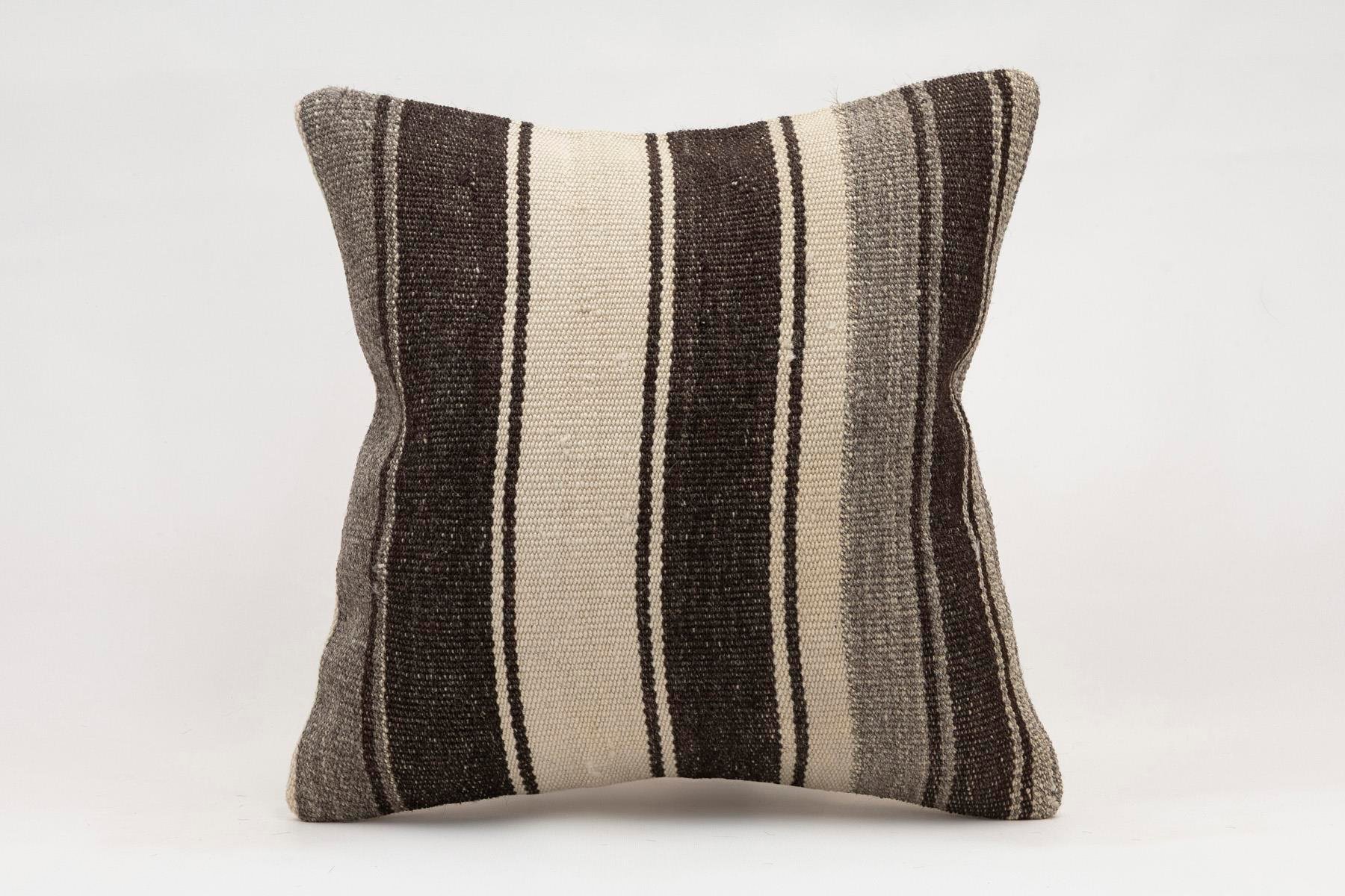 16x16 inches (40x40 cm) Kilim Pillow | KILIM WHOLESALE - Vintage Handmade Pillows - Vintage Handmade Kilim Rugs - It is 100% wool. Artistic and historical rugs. Old handwoven rugs. - Online hand woven rugs and kilim cushions sales. Shipping to a