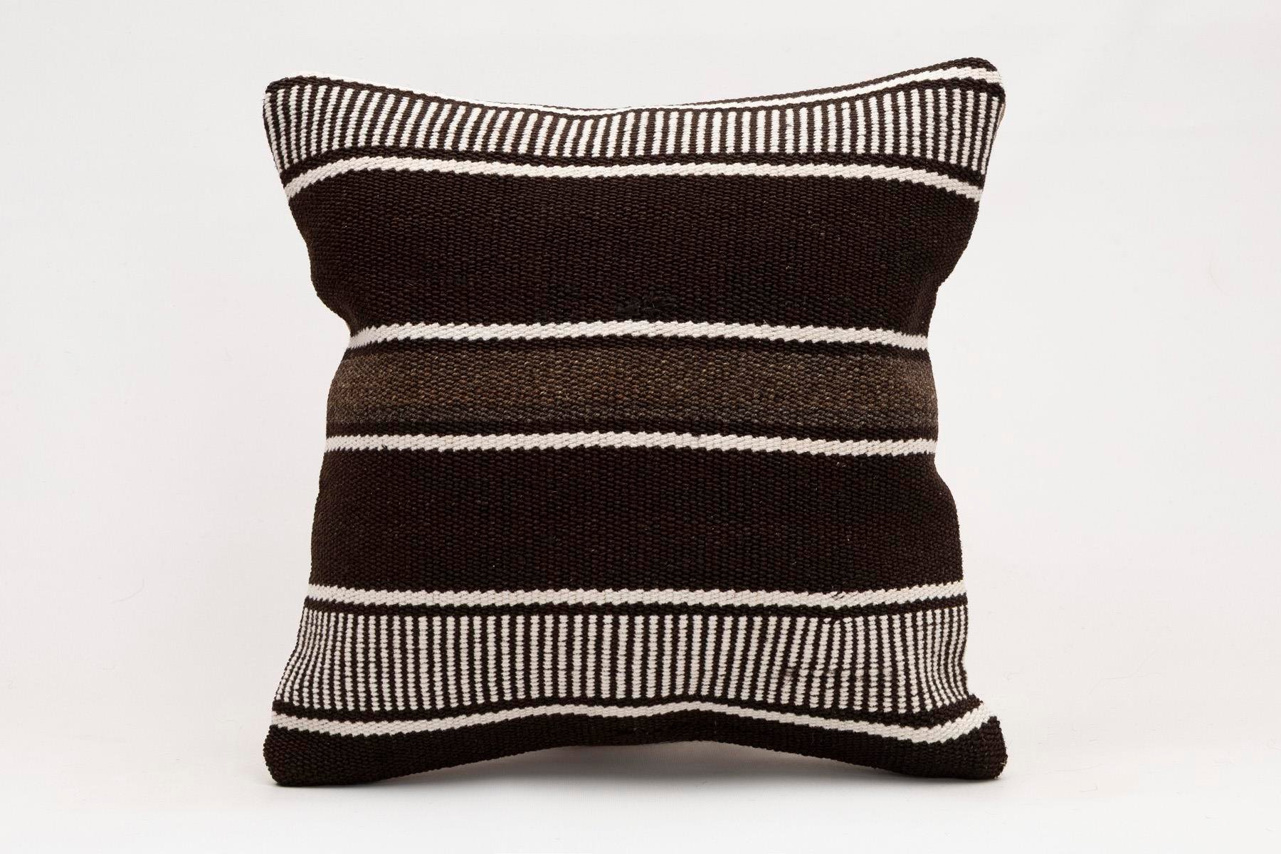 16x16 inches (40x40 cm) Kilim Pillow | KILIM WHOLESALE - Vintage Handmade Pillows - Vintage Handmade Kilim Rugs - It is 100% wool. Artistic and historical rugs. Old handwoven rugs. - Online hand woven rugs and kilim cushions sales. Shipping to a