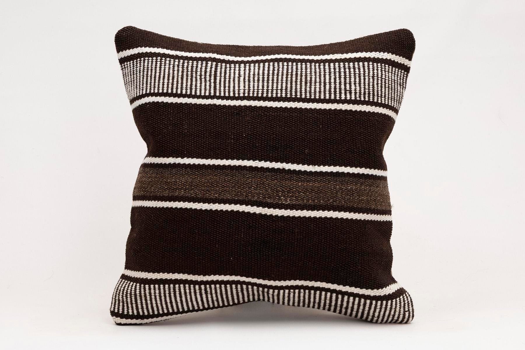 16x16 inches (40x40 cm) Kilim Pillow | KILIM WHOLESALE - Vintage Handmade Pillows - Vintage Handmade Kilim Rugs - It is 100% wool. Artistic and historical rugs. Old handwoven rugs. - Online hand woven rugs and kilim cushions sales. Shipping to a