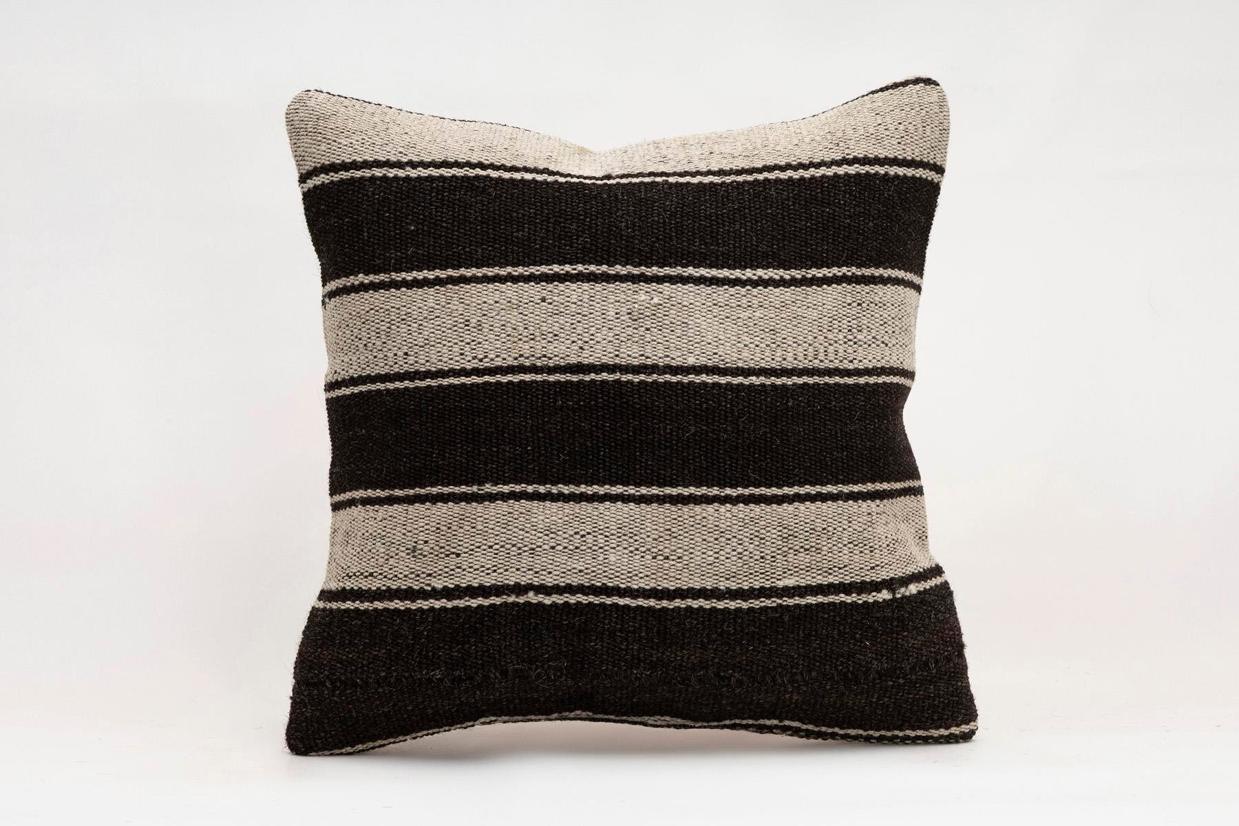 16x16 inches (40x40 cm) Kilim Pillow | KILIM WHOLESALE - Vintage Handmade Pillows - Vintage Handmade Kilim Rugs - It is 100% wool. Artistic and historical rugs. Old handwoven rugs. - Online hand woven rugs and kilim cushions sales. Shipping to a