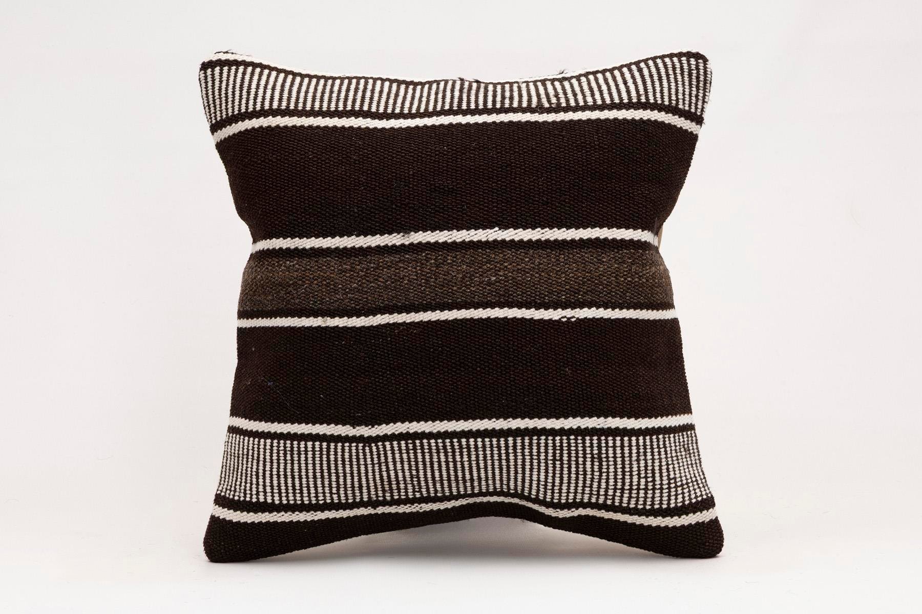 16x16 inches (40x40 cm) Kilim Pillow | KILIM WHOLESALE - Vintage Handmade Pillows - Vintage Handmade Kilim Rugs - It is 100% wool. Artistic and historical rugs. Old handwoven rugs. - Online hand woven rugs and kilim cushions sales. Shipping to a