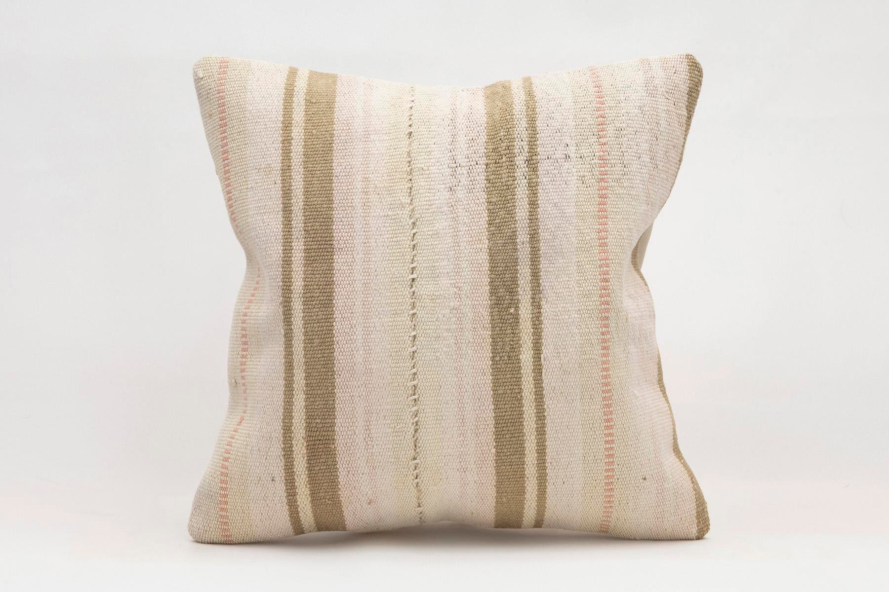 16x16 inches (40x40 cm) Kilim Pillow | KILIM WHOLESALE - Vintage Handmade Pillows - Vintage Handmade Kilim Rugs - It is 100% wool. Artistic and historical rugs. Old handwoven rugs. - Online hand woven rugs and kilim cushions sales. Shipping to a