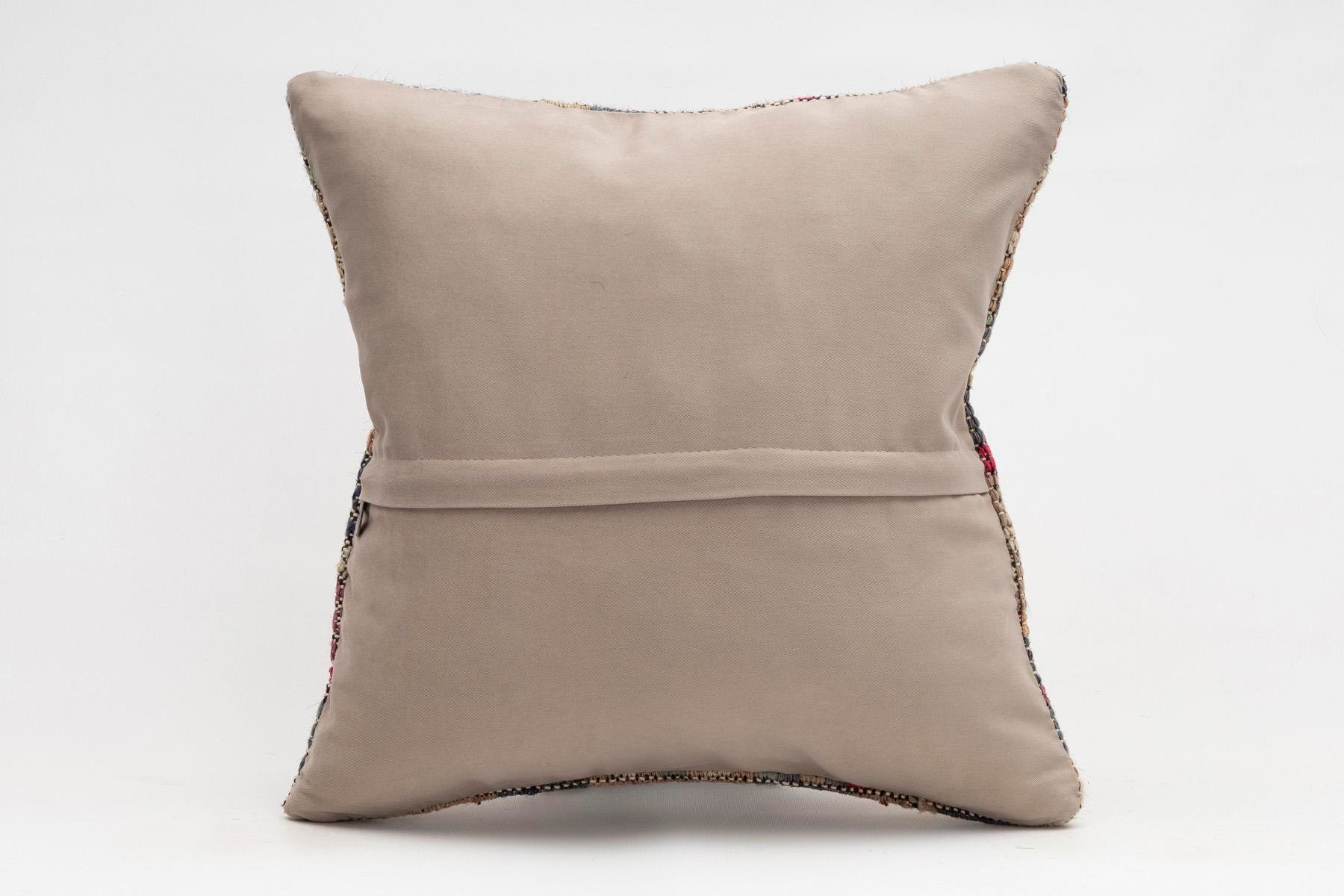 16x16 inches (40x40 cm) Kilim Pillow | KILIM WHOLESALE - Vintage Handmade Pillows - Vintage Handmade Kilim Rugs - It is 100% wool. Artistic and historical rugs. Old handwoven rugs. - Online hand woven rugs and kilim cushions sales. Shipping to a