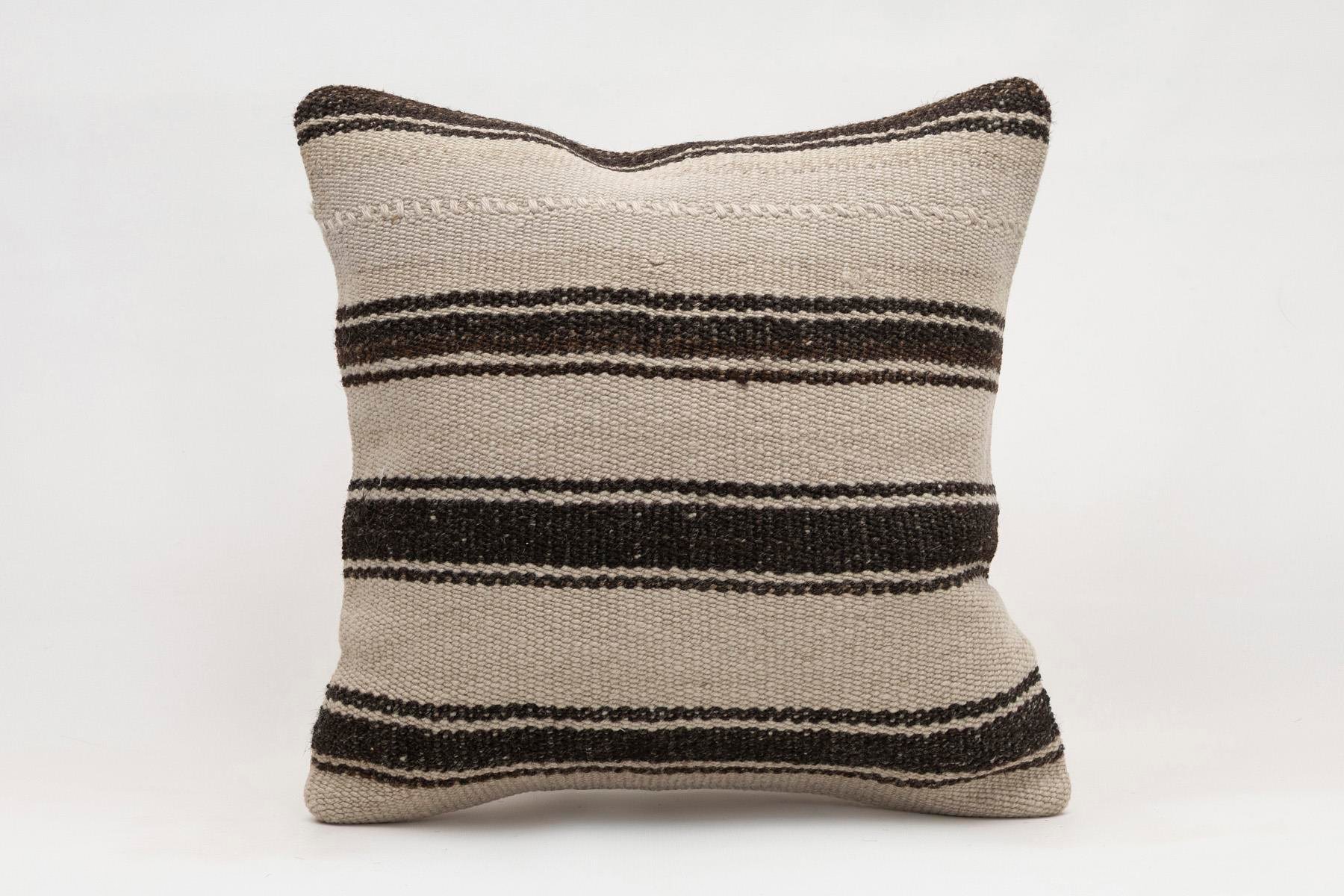 16x16 inches (40x40 cm) Kilim Pillow | KILIM WHOLESALE - Vintage Handmade Pillows - Vintage Handmade Kilim Rugs - It is 100% wool. Artistic and historical rugs. Old handwoven rugs. - Online hand woven rugs and kilim cushions sales. Shipping to a