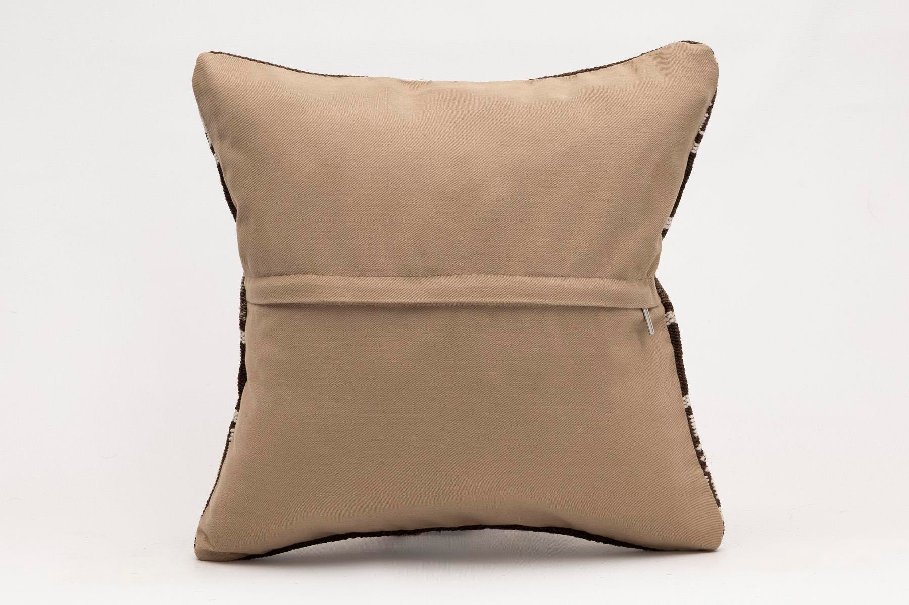 16x16 inches (40x40 cm) Kilim Pillow | KILIM WHOLESALE - Vintage Handmade Pillows - Vintage Handmade Kilim Rugs - It is 100% wool. Artistic and historical rugs. Old handwoven rugs. - Online hand woven rugs and kilim cushions sales. Shipping to a