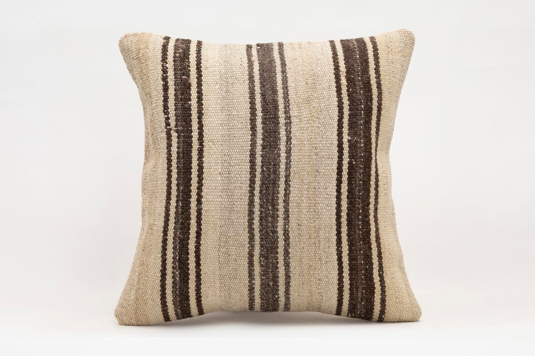 16x16 inches (40x40 cm) Kilim Pillow | KILIM WHOLESALE - Vintage Handmade Pillows - Vintage Handmade Kilim Rugs - It is 100% wool. Artistic and historical rugs. Old handwoven rugs. - Online hand woven rugs and kilim cushions sales. Shipping to a