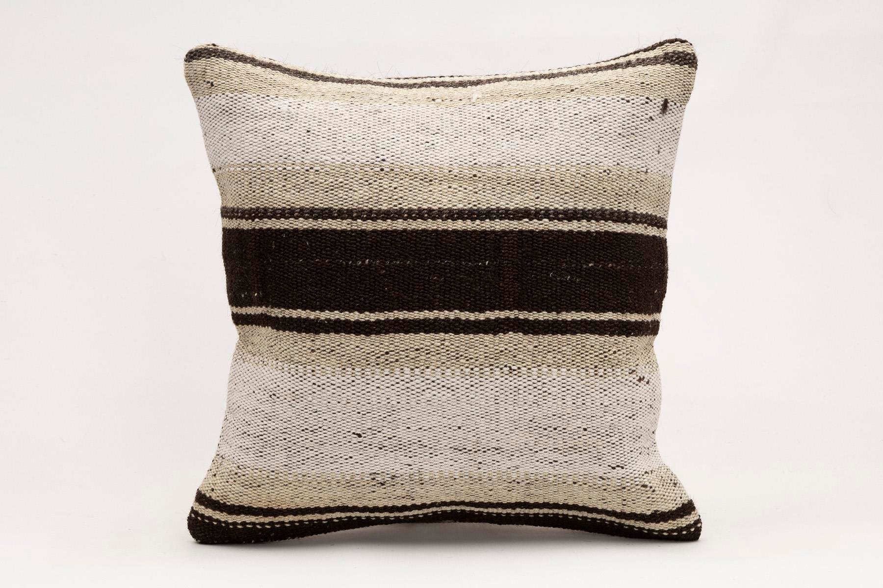 16x16 inches (40x40 cm) Kilim Pillow | KILIM WHOLESALE - Vintage Handmade Pillows - Vintage Handmade Kilim Rugs - It is 100% wool. Artistic and historical rugs. Old handwoven rugs. - Online hand woven rugs and kilim cushions sales. Shipping to a