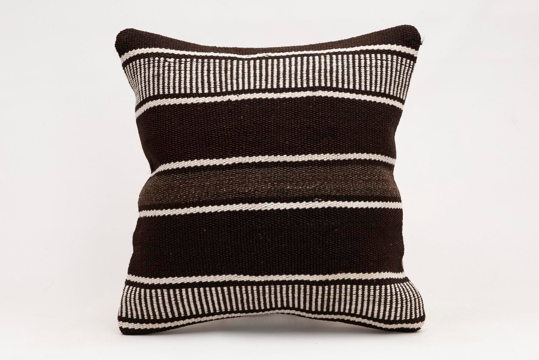 16x16 inches (40x40 cm) Kilim Pillow | KILIM WHOLESALE - Vintage Handmade Pillows - Vintage Handmade Kilim Rugs - It is 100% wool. Artistic and historical rugs. Old handwoven rugs. - Online hand woven rugs and kilim cushions sales. Shipping to a