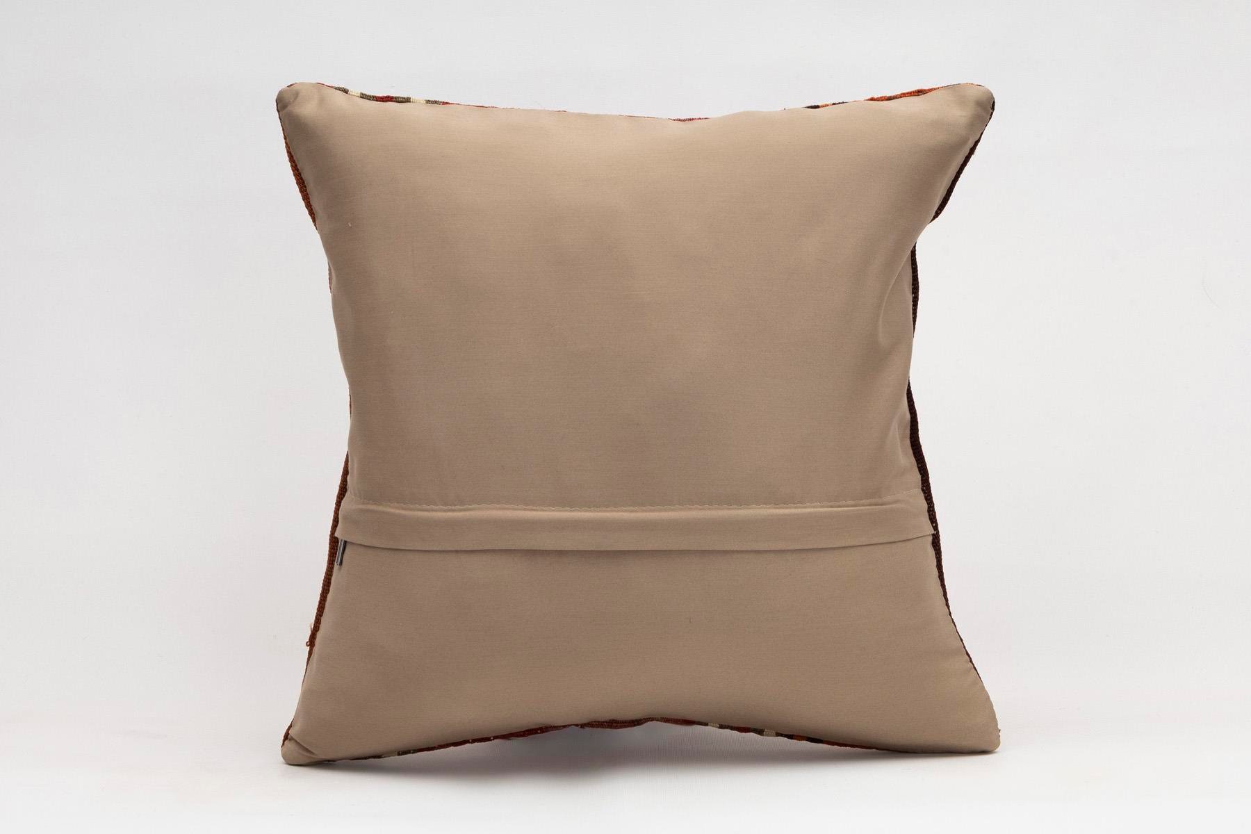 16x16 inches (40x40 cm) Kilim Pillow | KILIM WHOLESALE - Vintage Handmade Pillows - Vintage Handmade Kilim Rugs - It is 100% wool. Artistic and historical rugs. Old handwoven rugs. - Online hand woven rugs and kilim cushions sales. Shipping to a