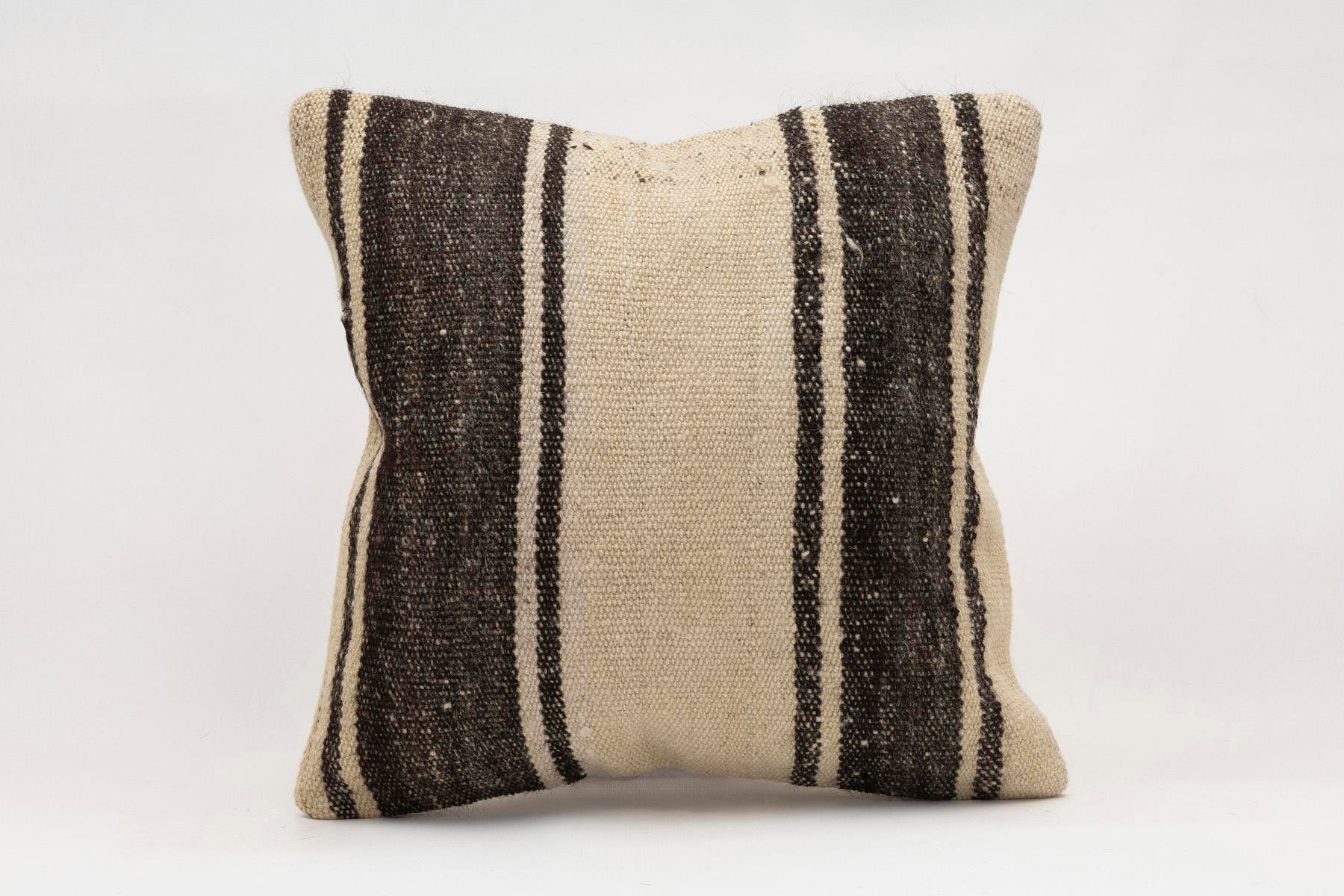 16x16 inches (40x40 cm) Kilim Pillow | KILIM WHOLESALE - Vintage Handmade Pillows - Vintage Handmade Kilim Rugs - It is 100% wool. Artistic and historical rugs. Old handwoven rugs. - Online hand woven rugs and kilim cushions sales. Shipping to a