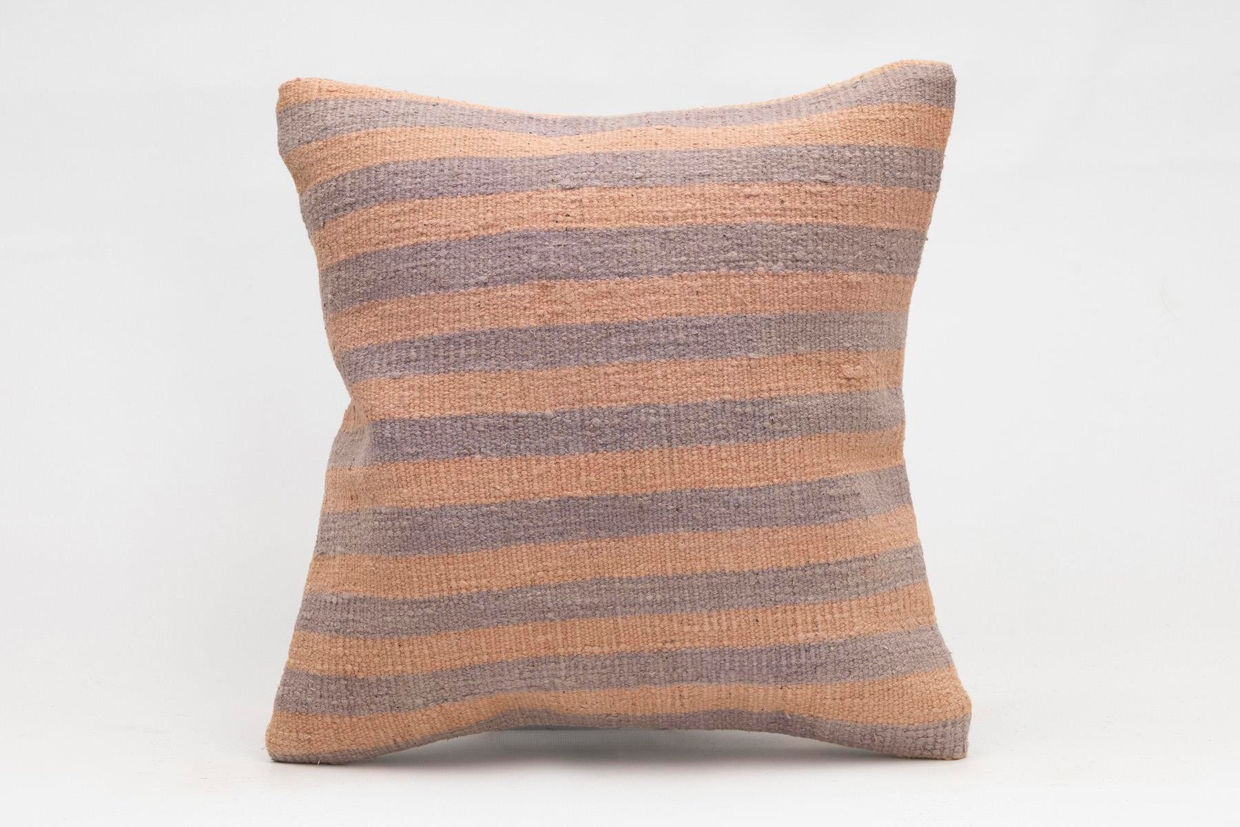 16x16 inches (40x40 cm) Kilim Pillow | KILIM WHOLESALE - Vintage Handmade Pillows - Vintage Handmade Kilim Rugs - It is 100% wool. Artistic and historical rugs. Old handwoven rugs. - Online hand woven rugs and kilim cushions sales. Shipping to a