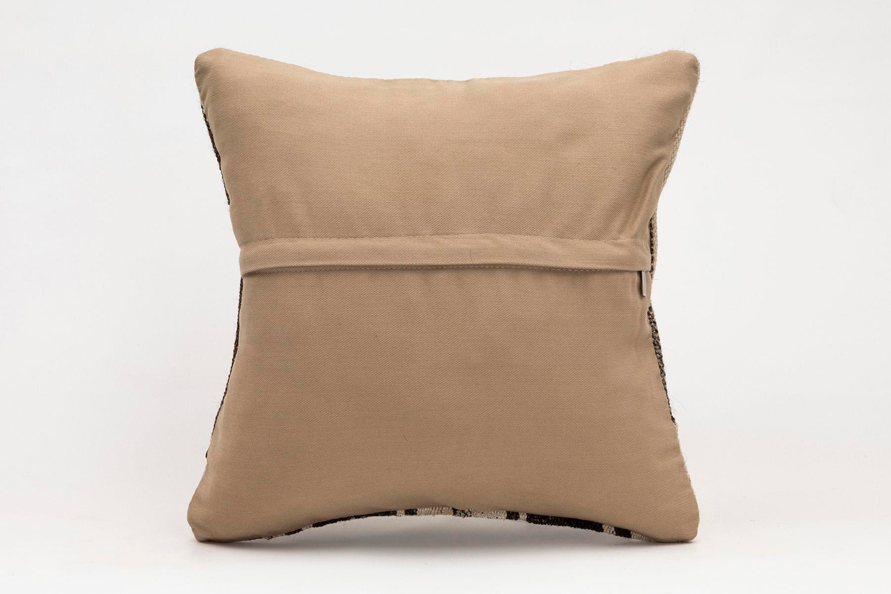 16x16 inches (40x40 cm) Kilim Pillow | KILIM WHOLESALE - Vintage Handmade Pillows - Vintage Handmade Kilim Rugs - It is 100% wool. Artistic and historical rugs. Old handwoven rugs. - Online hand woven rugs and kilim cushions sales. Shipping to a