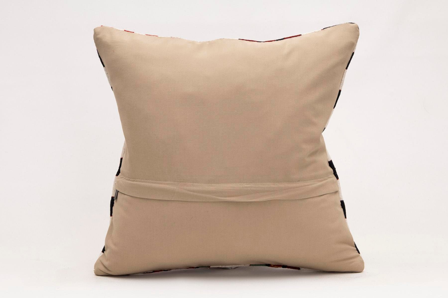 16x16 inches (40x40 cm) Kilim Pillow | KILIM WHOLESALE - Vintage Handmade Pillows - Vintage Handmade Kilim Rugs - It is 100% wool. Artistic and historical rugs. Old handwoven rugs. - Online hand woven rugs and kilim cushions sales. Shipping to a