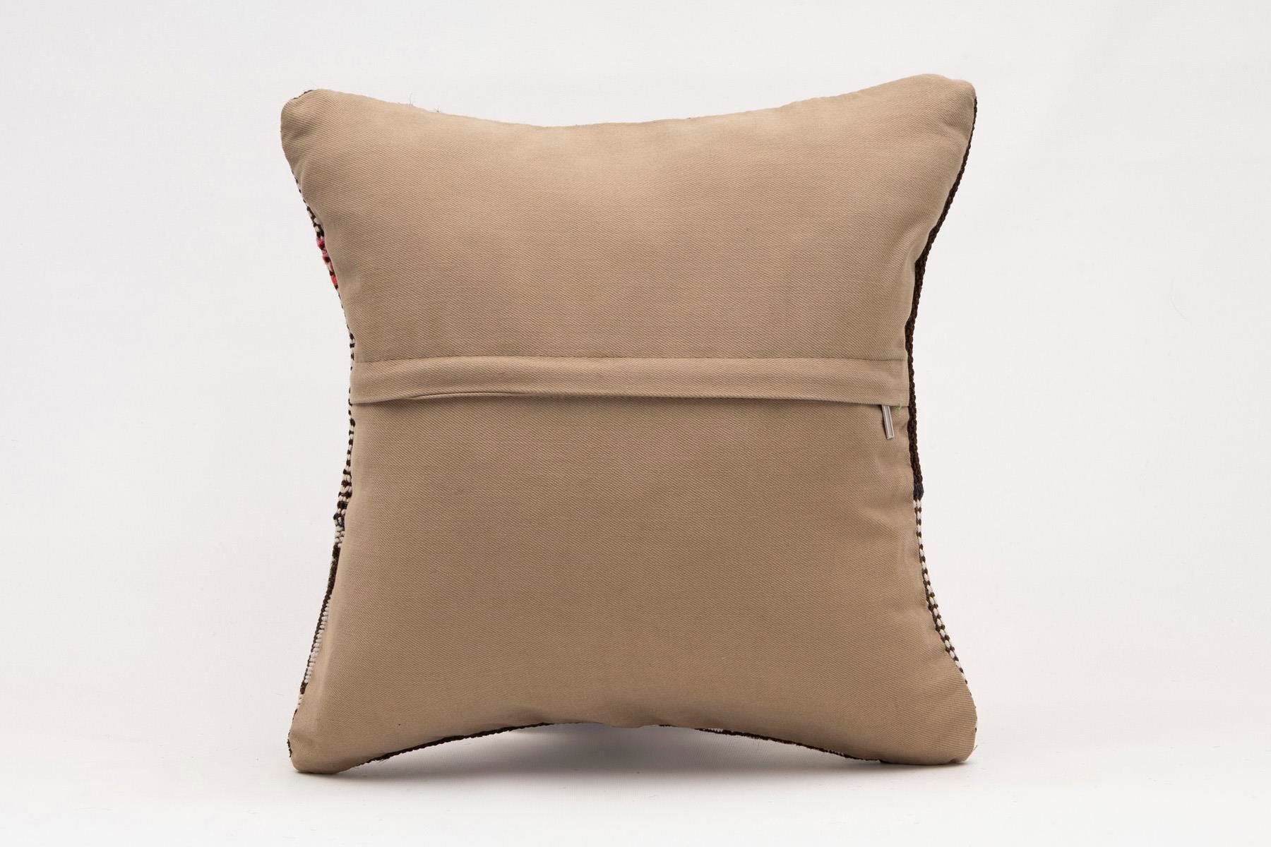 16x16 inches (40x40 cm) Kilim Pillow | KILIM WHOLESALE - Vintage Handmade Pillows - Vintage Handmade Kilim Rugs - It is 100% wool. Artistic and historical rugs. Old handwoven rugs. - Online hand woven rugs and kilim cushions sales. Shipping to a