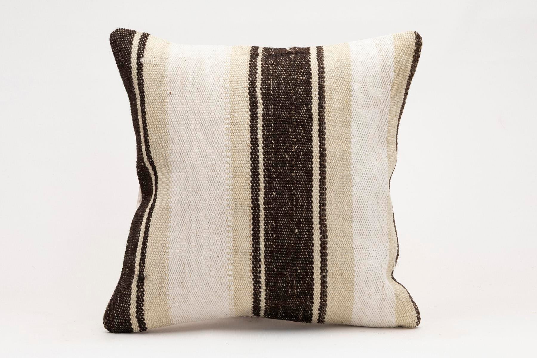 16x16 inches (40x40 cm) Kilim Pillow | KILIM WHOLESALE - Vintage Handmade Pillows - Vintage Handmade Kilim Rugs - It is 100% wool. Artistic and historical rugs. Old handwoven rugs. - Online hand woven rugs and kilim cushions sales. Shipping to a