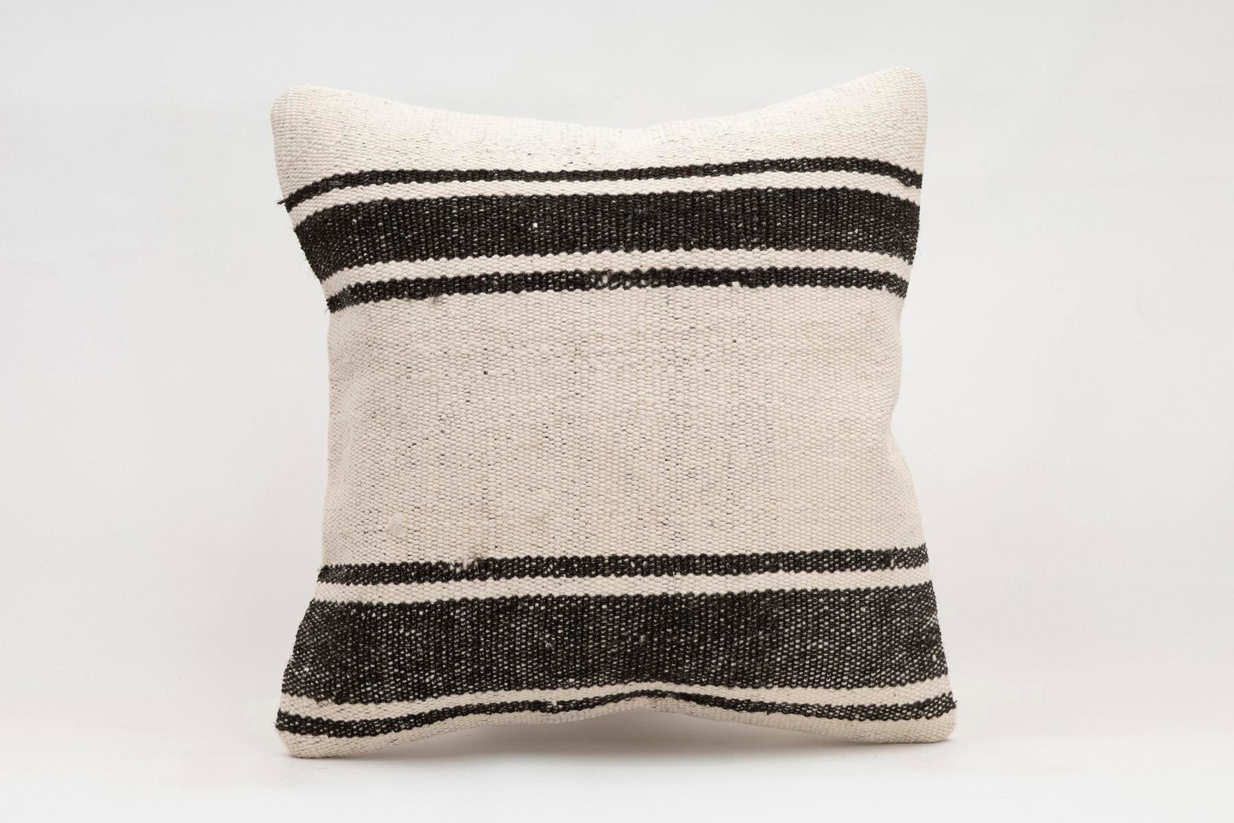 16x16 inches (40x40 cm) Kilim Pillow | KILIM WHOLESALE - Vintage Handmade Pillows - Vintage Handmade Kilim Rugs - It is 100% wool. Artistic and historical rugs. Old handwoven rugs. - Online hand woven rugs and kilim cushions sales. Shipping to a