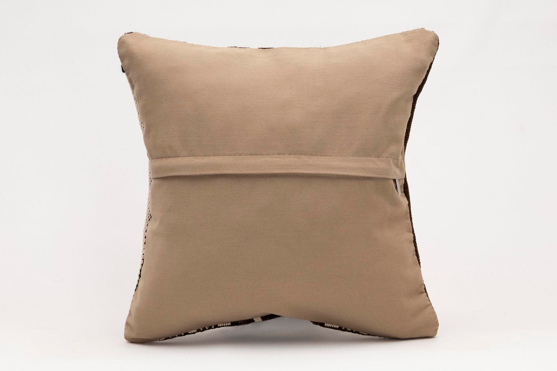 16x16 inches (40x40 cm) Kilim Pillow | KILIM WHOLESALE - Vintage Handmade Pillows - Vintage Handmade Kilim Rugs - It is 100% wool. Artistic and historical rugs. Old handwoven rugs. - Online hand woven rugs and kilim cushions sales. Shipping to a