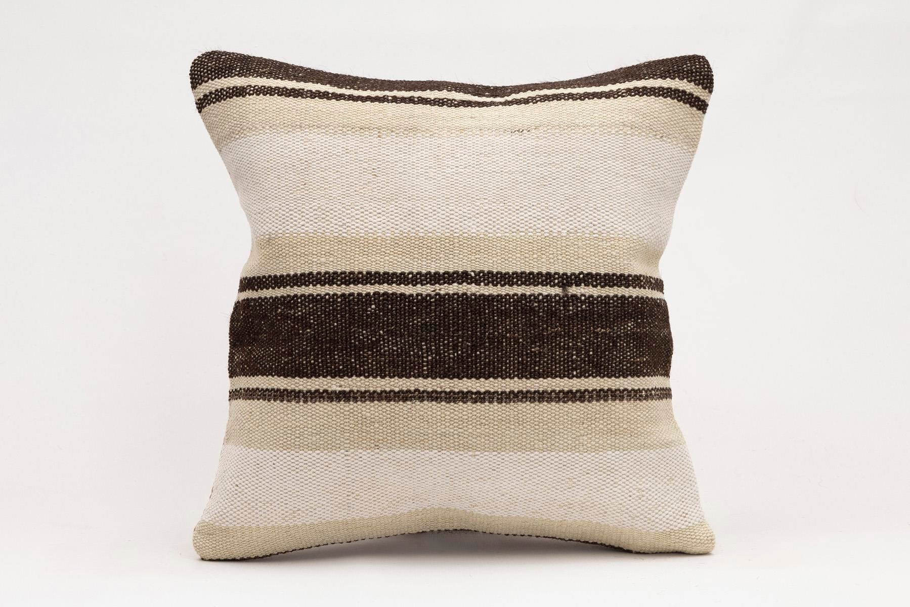 16x16 inches (40x40 cm) Kilim Pillow | KILIM WHOLESALE - Vintage Handmade Pillows - Vintage Handmade Kilim Rugs - It is 100% wool. Artistic and historical rugs. Old handwoven rugs. - Online hand woven rugs and kilim cushions sales. Shipping to a