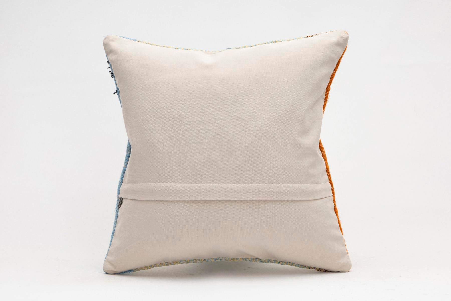 16x16 inches (40x40 cm) Kilim Pillow | KILIM WHOLESALE - Vintage Handmade Pillows - Vintage Handmade Kilim Rugs - It is 100% wool. Artistic and historical rugs. Old handwoven rugs. - Online hand woven rugs and kilim cushions sales. Shipping to a