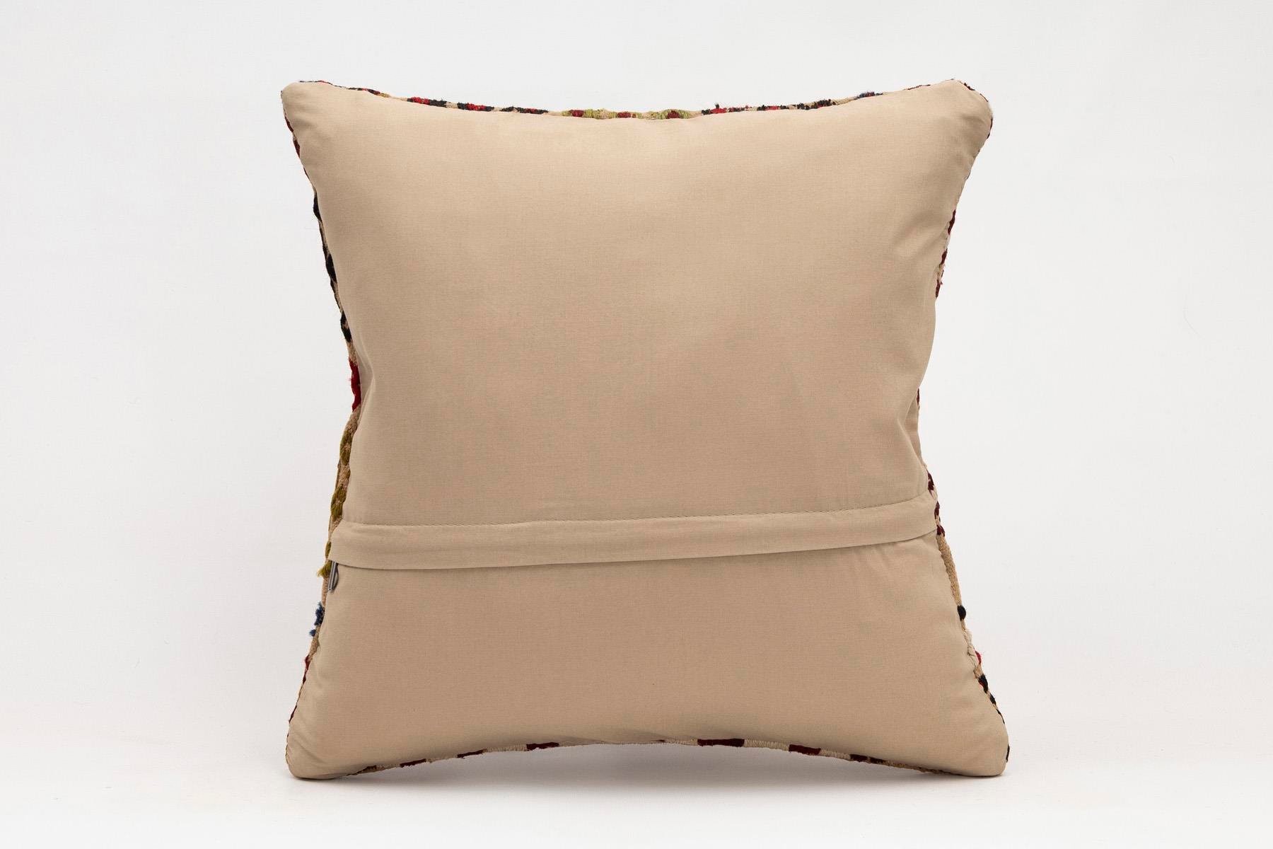 16x16 inches (40x40 cm) Kilim Pillow | KILIM WHOLESALE - Vintage Handmade Pillows - Vintage Handmade Kilim Rugs - It is 100% wool. Artistic and historical rugs. Old handwoven rugs. - Online hand woven rugs and kilim cushions sales. Shipping to a