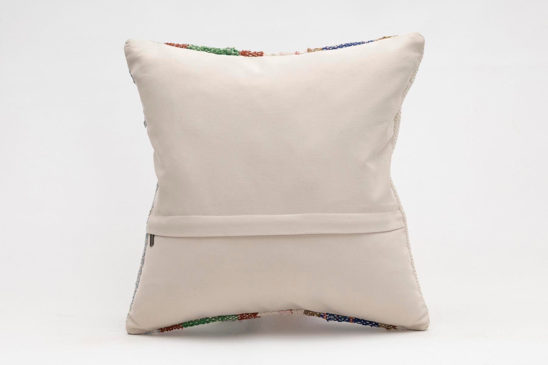 16x16 inches (40x40 cm) Kilim Pillow | KILIM WHOLESALE - Vintage Handmade Pillows - Vintage Handmade Kilim Rugs - It is 100% wool. Artistic and historical rugs. Old handwoven rugs. - Online hand woven rugs and kilim cushions sales. Shipping to a