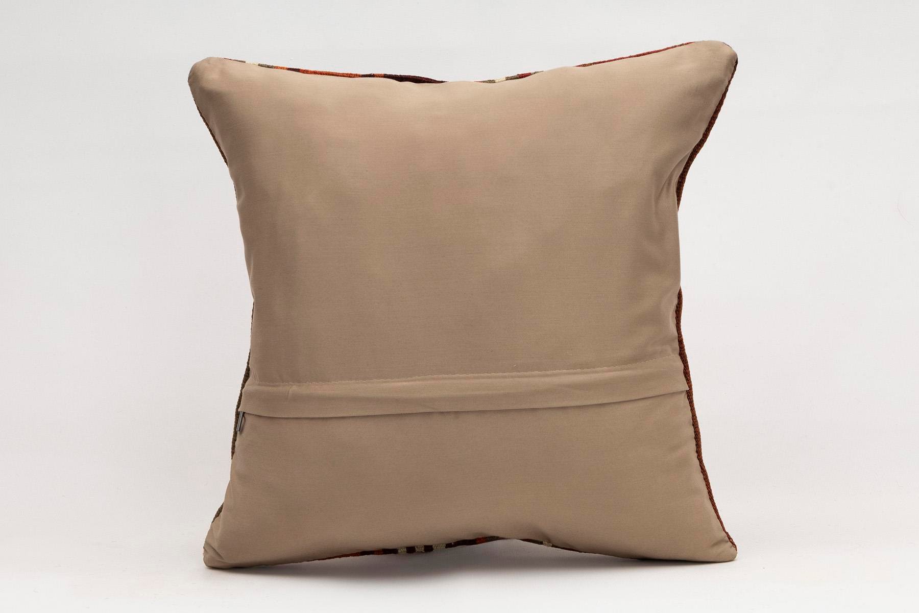 16x16 inches (40x40 cm) Kilim Pillow | KILIM WHOLESALE - Vintage Handmade Pillows - Vintage Handmade Kilim Rugs - It is 100% wool. Artistic and historical rugs. Old handwoven rugs. - Online hand woven rugs and kilim cushions sales. Shipping to a