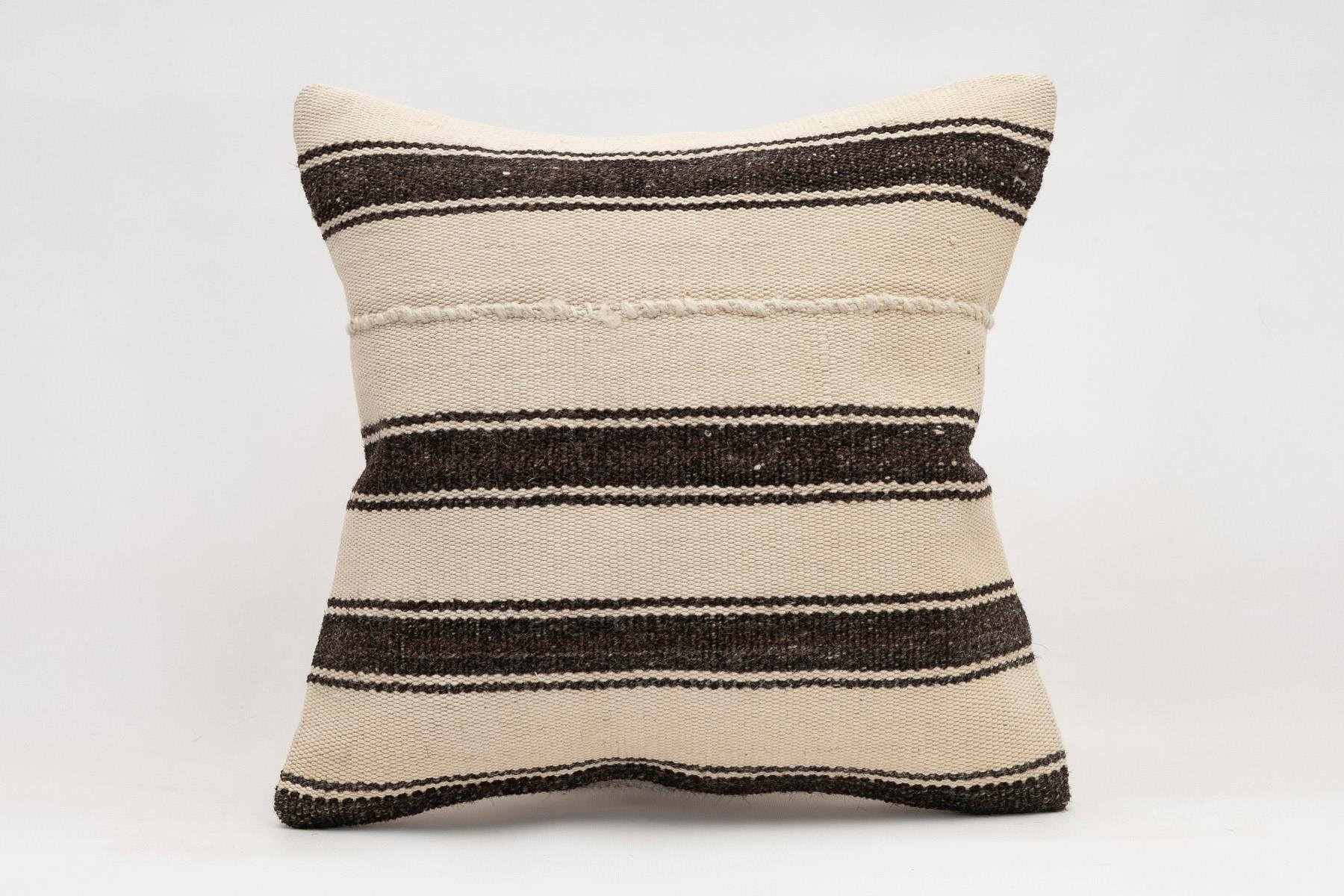 16x16 inches (40x40 cm) Kilim Pillow | KILIM WHOLESALE - Vintage Handmade Pillows - Vintage Handmade Kilim Rugs - It is 100% wool. Artistic and historical rugs. Old handwoven rugs. - Online hand woven rugs and kilim cushions sales. Shipping to a