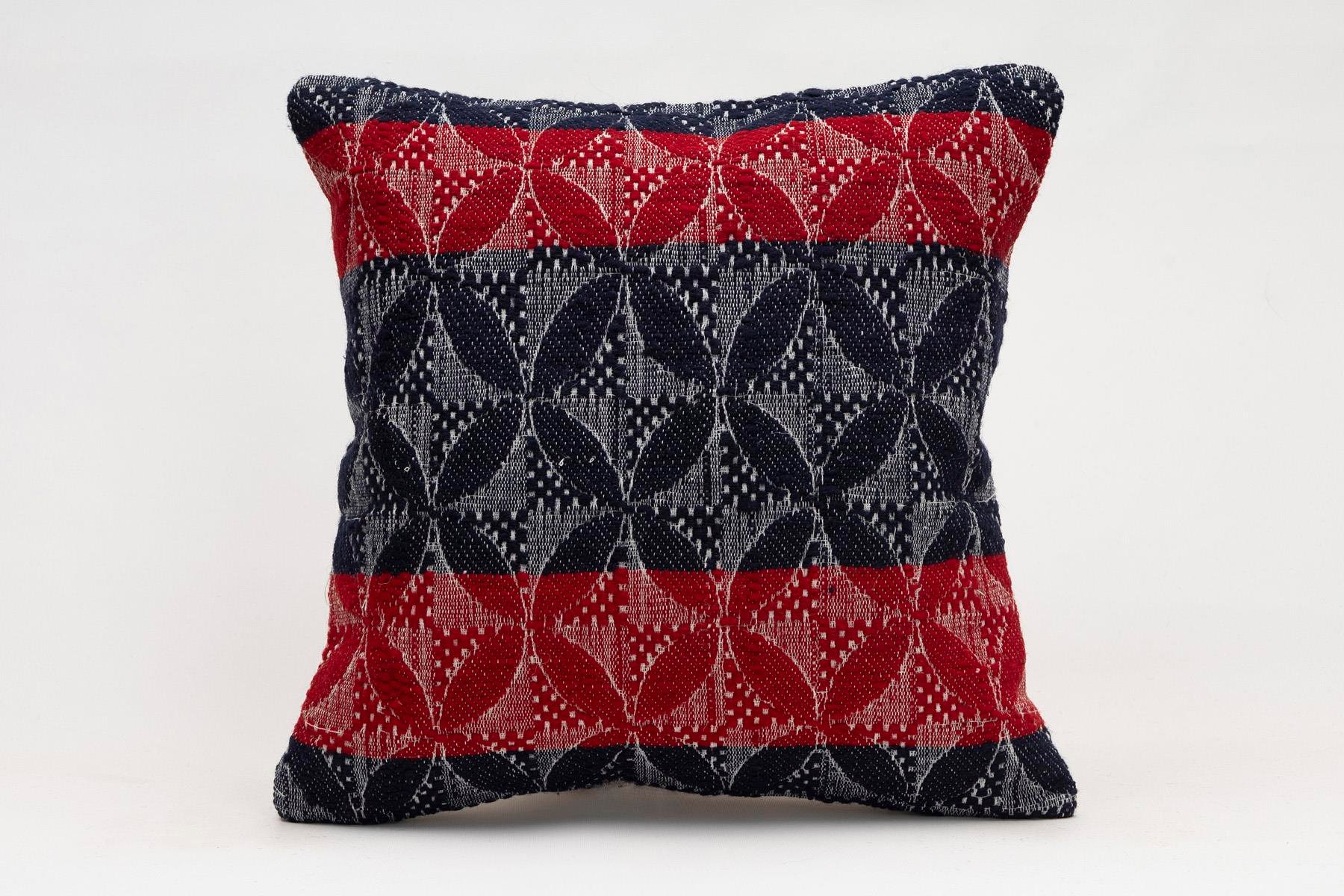 16x16 inches (40x40 cm) Kilim Pillow | KILIM WHOLESALE - Vintage Handmade Pillows - Vintage Handmade Kilim Rugs - It is 100% wool. Artistic and historical rugs. Old handwoven rugs. - Online hand woven rugs and kilim cushions sales. Shipping to a