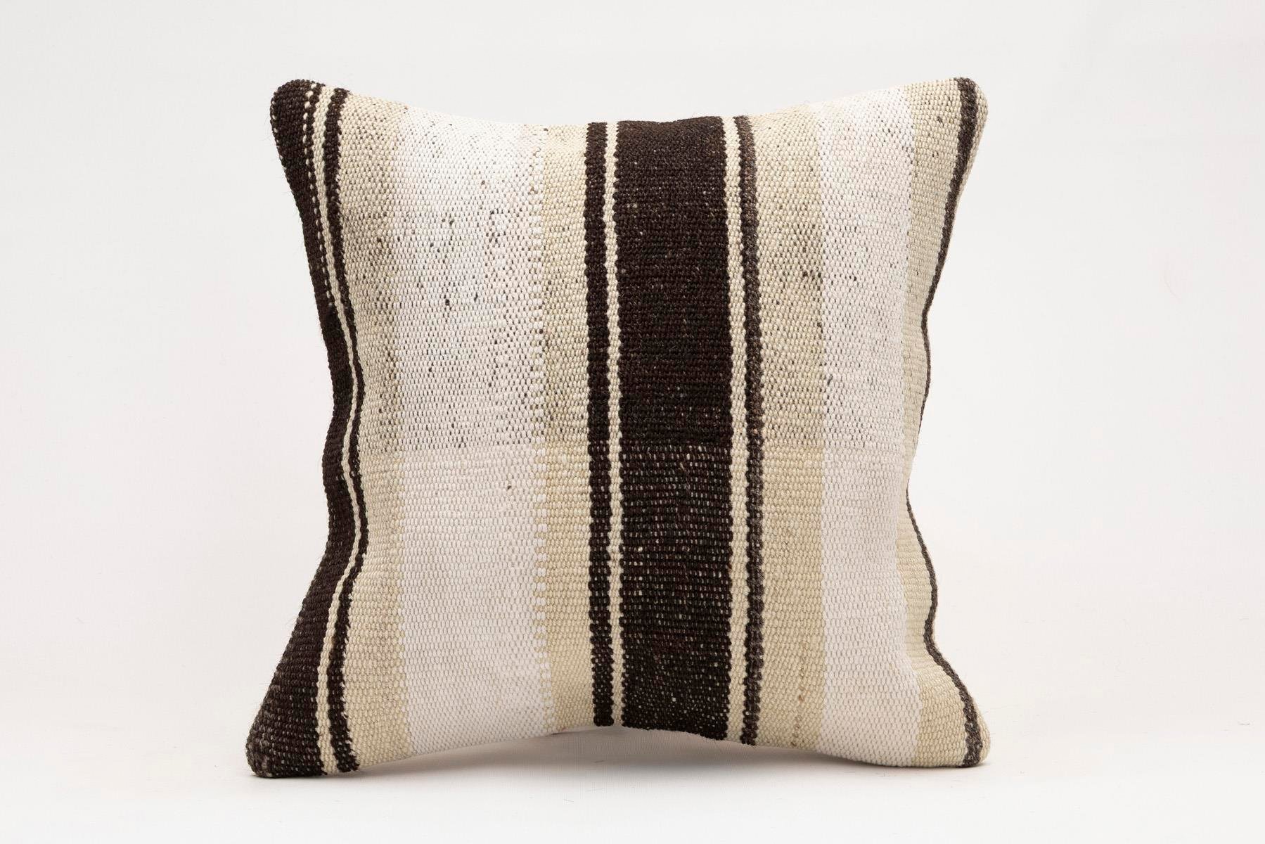 16x16 inches (40x40 cm) Kilim Pillow | KILIM WHOLESALE - Vintage Handmade Pillows - Vintage Handmade Kilim Rugs - It is 100% wool. Artistic and historical rugs. Old handwoven rugs. - Online hand woven rugs and kilim cushions sales. Shipping to a
