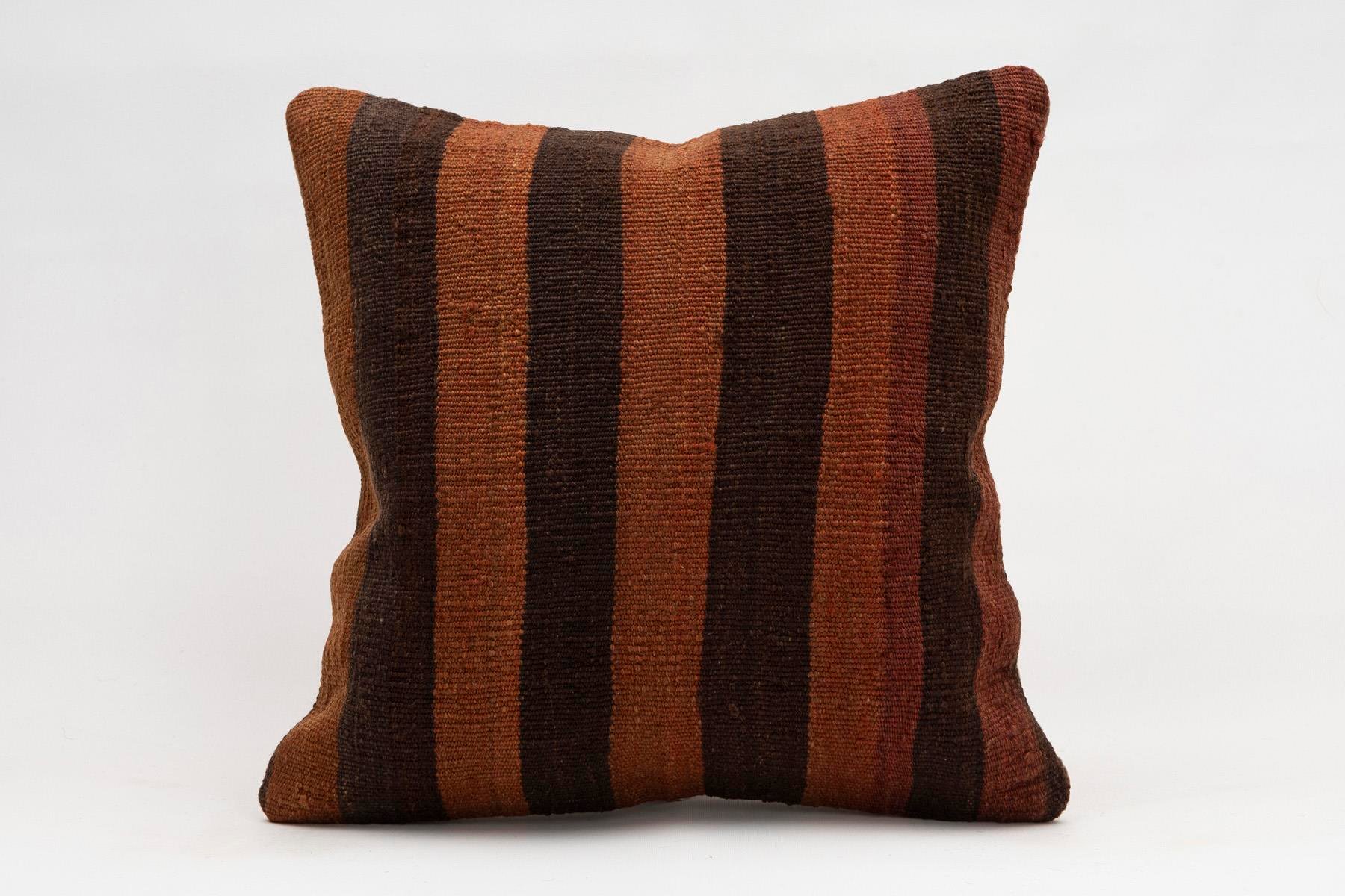 16x16 inches (40x40 cm) Kilim Pillow | KILIM WHOLESALE - Vintage Handmade Pillows - Vintage Handmade Kilim Rugs - It is 100% wool. Artistic and historical rugs. Old handwoven rugs. - Online hand woven rugs and kilim cushions sales. Shipping to a