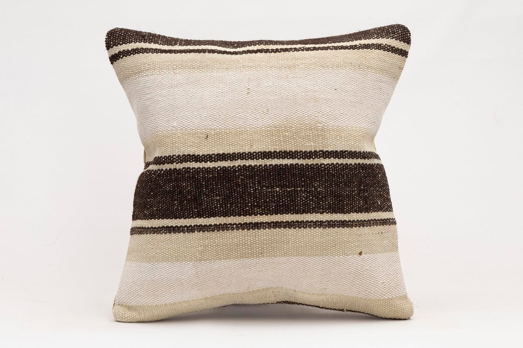 16x16 inches (40x40 cm) Kilim Pillow | KILIM WHOLESALE - Vintage Handmade Pillows - Vintage Handmade Kilim Rugs - It is 100% wool. Artistic and historical rugs. Old handwoven rugs. - Online hand woven rugs and kilim cushions sales. Shipping to a