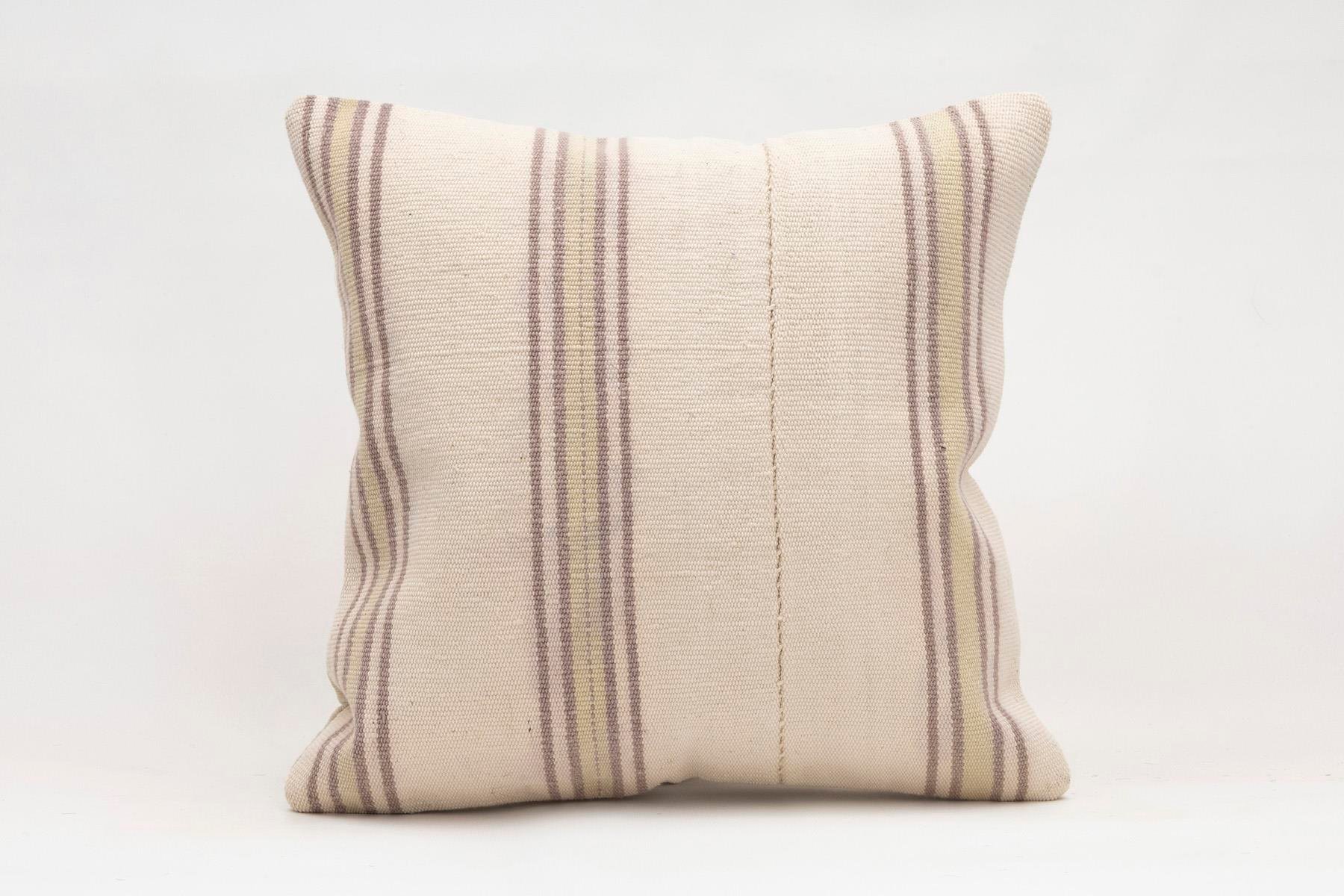 16x16 inches (40x40 cm) Kilim Pillow | KILIM WHOLESALE - Vintage Handmade Pillows - Vintage Handmade Kilim Rugs - It is 100% wool. Artistic and historical rugs. Old handwoven rugs. - Online hand woven rugs and kilim cushions sales. Shipping to a