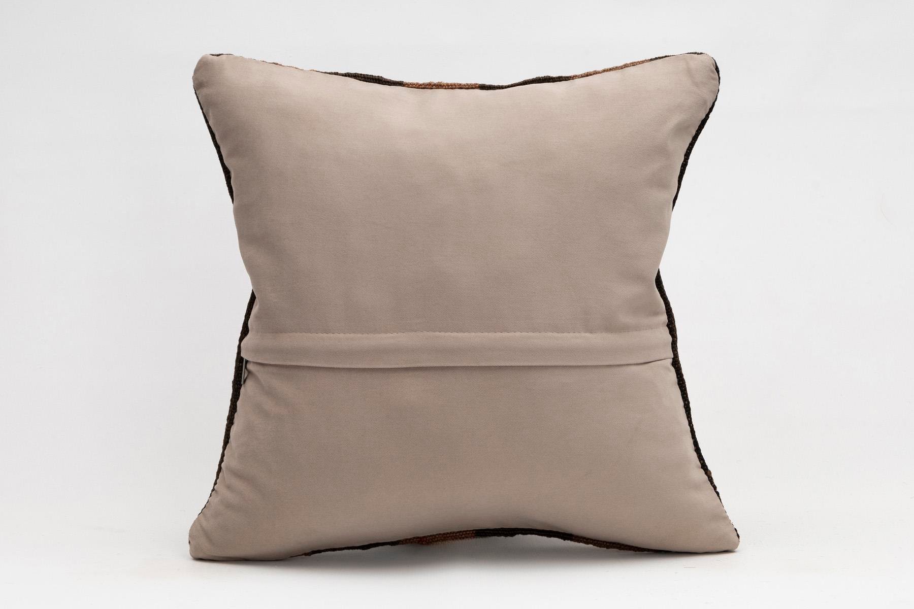 16x16 inches (40x40 cm) Kilim Pillow | KILIM WHOLESALE - Vintage Handmade Pillows - Vintage Handmade Kilim Rugs - It is 100% wool. Artistic and historical rugs. Old handwoven rugs. - Online hand woven rugs and kilim cushions sales. Shipping to a