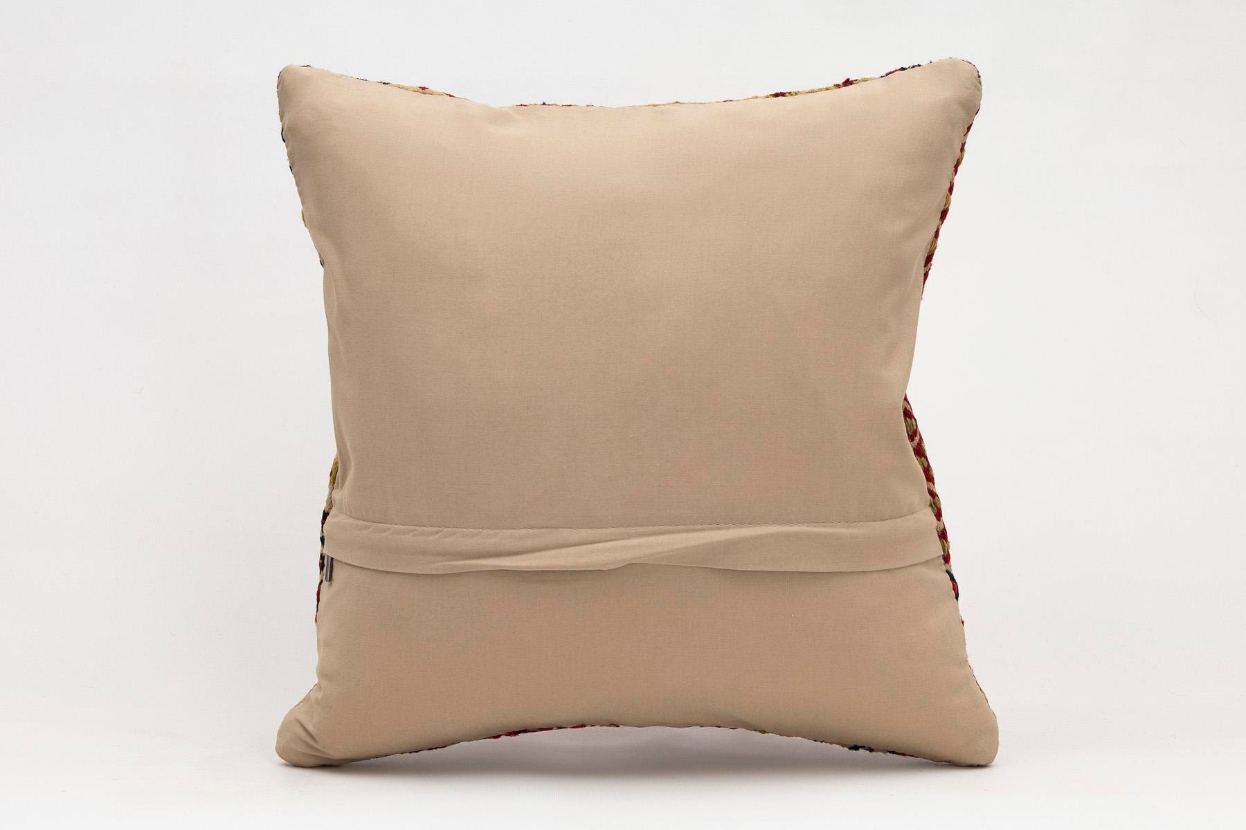 16x16 inches (40x40 cm) Kilim Pillow | KILIM WHOLESALE - Vintage Handmade Pillows - Vintage Handmade Kilim Rugs - It is 100% wool. Artistic and historical rugs. Old handwoven rugs. - Online hand woven rugs and kilim cushions sales. Shipping to a