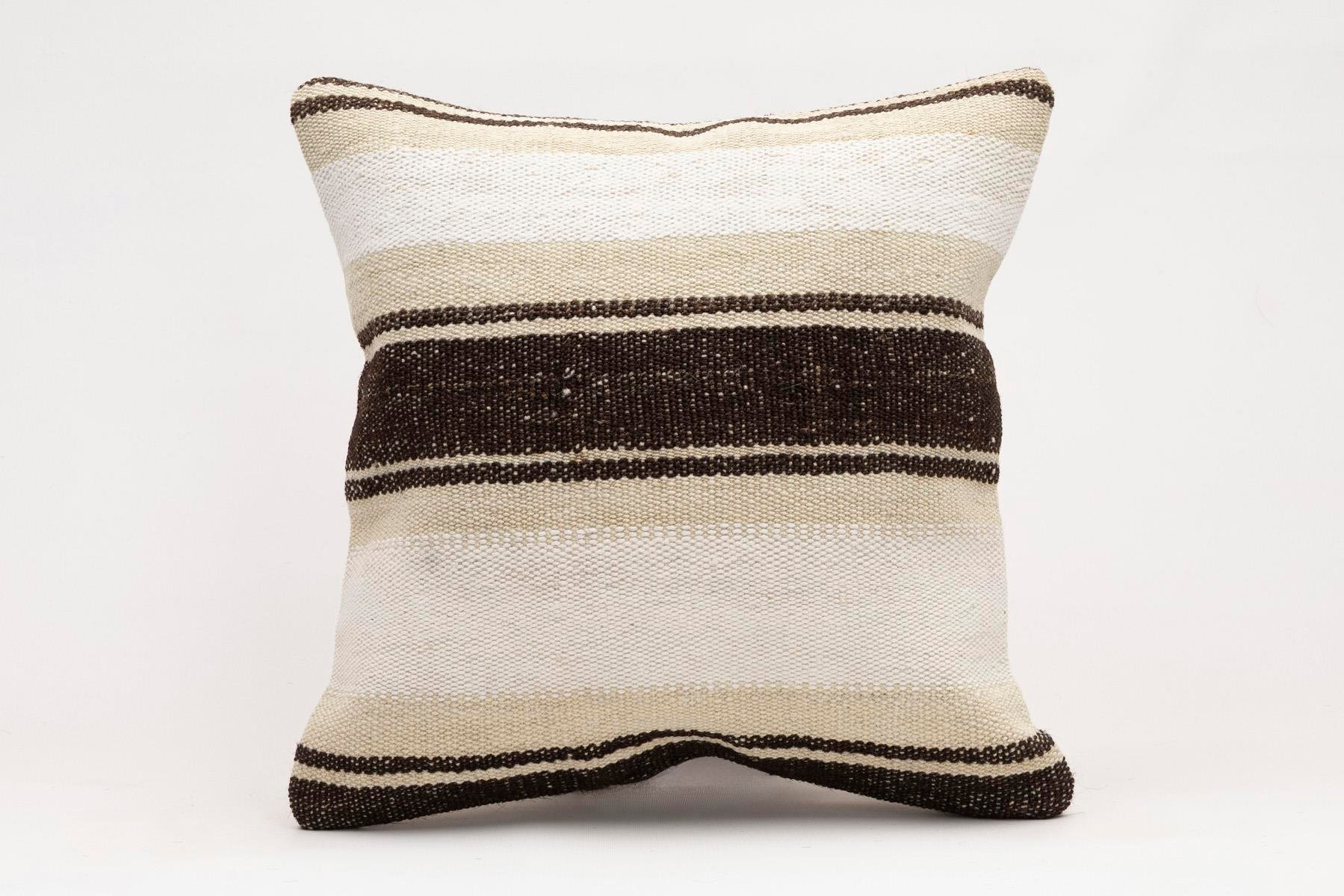 16x16 inches (40x40 cm) Kilim Pillow | KILIM WHOLESALE - Vintage Handmade Pillows - Vintage Handmade Kilim Rugs - It is 100% wool. Artistic and historical rugs. Old handwoven rugs. - Online hand woven rugs and kilim cushions sales. Shipping to a