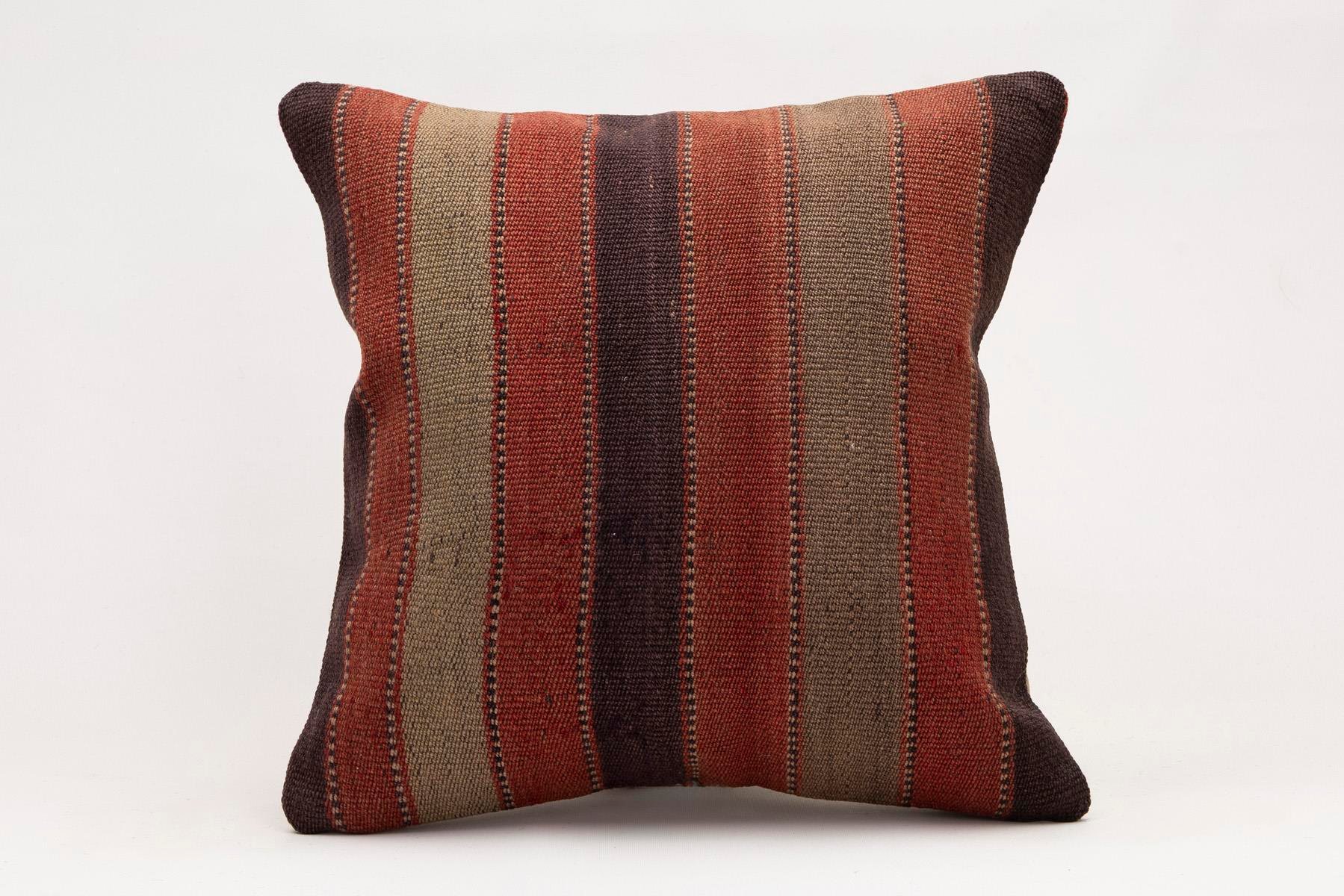 16x16 inches (40x40 cm) Kilim Pillow | KILIM WHOLESALE - Vintage Handmade Pillows - Vintage Handmade Kilim Rugs - It is 100% wool. Artistic and historical rugs. Old handwoven rugs. - Online hand woven rugs and kilim cushions sales. Shipping to a