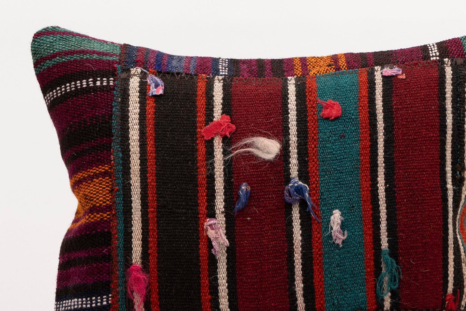 16x16 inches (40x40 cm) Kilim Pillow | KILIM WHOLESALE - Vintage Handmade Pillows - Vintage Handmade Kilim Rugs - It is 100% wool. Artistic and historical rugs. Old handwoven rugs. - Online hand woven rugs and kilim cushions sales. Shipping to a