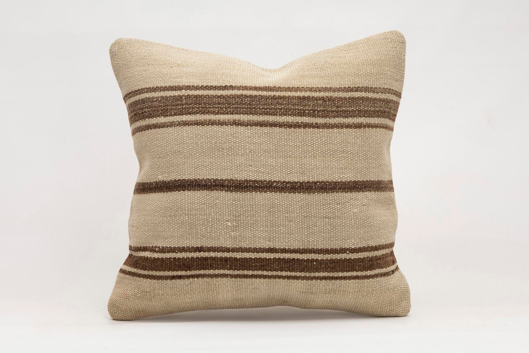 16x16 inches (40x40 cm) Kilim Pillow | KILIM WHOLESALE - Vintage Handmade Pillows - Vintage Handmade Kilim Rugs - It is 100% wool. Artistic and historical rugs. Old handwoven rugs. - Online hand woven rugs and kilim cushions sales. Shipping to a