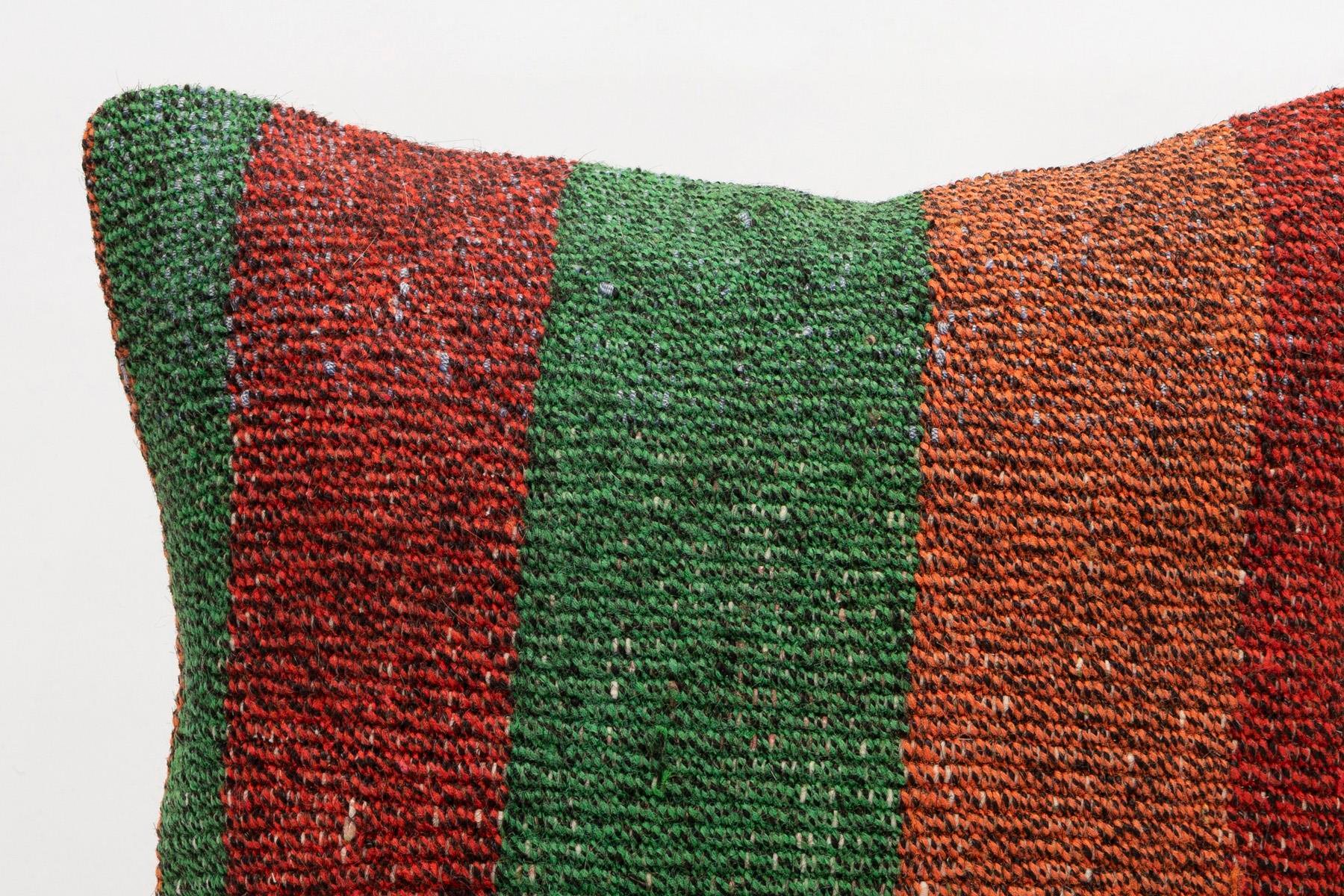 16x16 inches (40x40 cm) Kilim Pillow | KILIM WHOLESALE - Vintage Handmade Pillows - Vintage Handmade Kilim Rugs - It is 100% wool. Artistic and historical rugs. Old handwoven rugs. - Online hand woven rugs and kilim cushions sales. Shipping to a