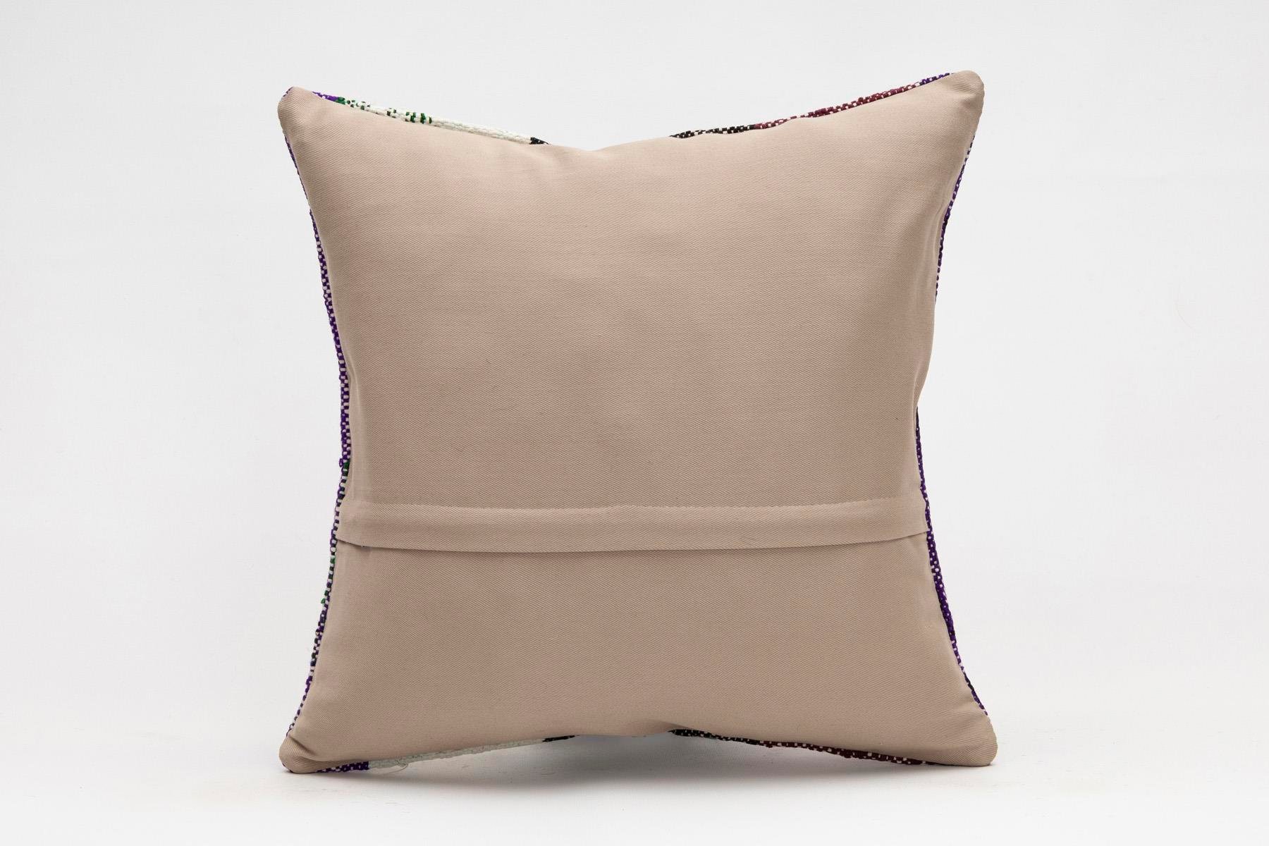 16x16 inches (40x40 cm) Kilim Pillow | KILIM WHOLESALE - Vintage Handmade Pillows - Vintage Handmade Kilim Rugs - It is 100% wool. Artistic and historical rugs. Old handwoven rugs. - Online hand woven rugs and kilim cushions sales. Shipping to a