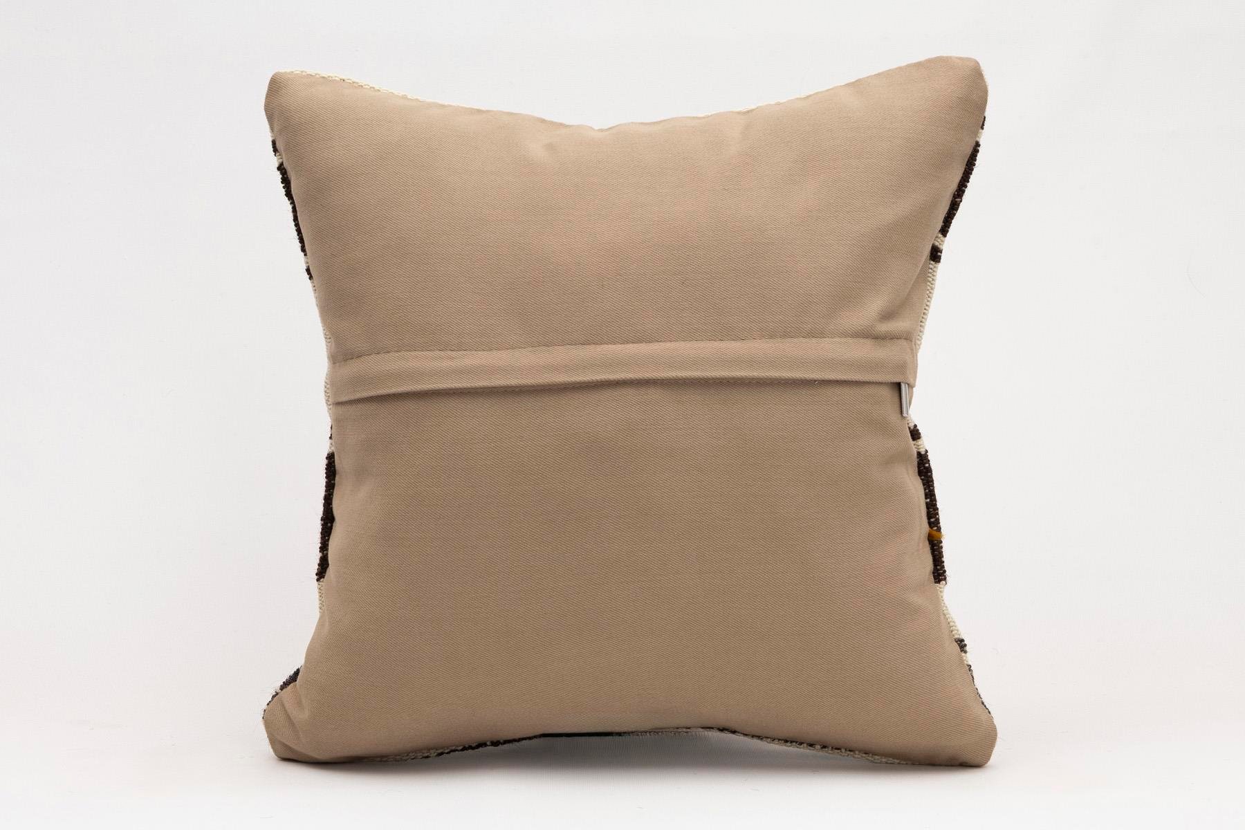 16x16 inches (40x40 cm) Kilim Pillow | KILIM WHOLESALE - Vintage Handmade Pillows - Vintage Handmade Kilim Rugs - It is 100% wool. Artistic and historical rugs. Old handwoven rugs. - Online hand woven rugs and kilim cushions sales. Shipping to a