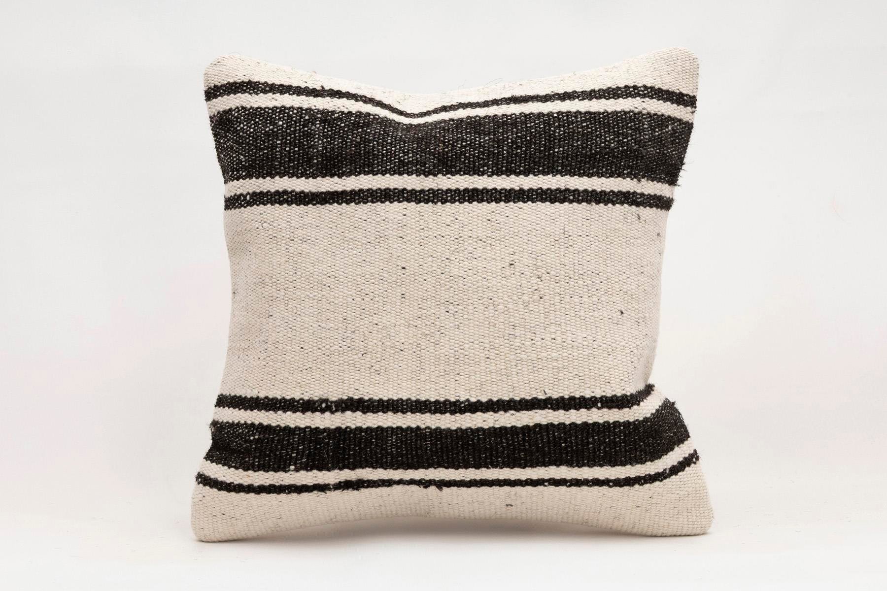 16x16 inches (40x40 cm) Kilim Pillow | KILIM WHOLESALE - Vintage Handmade Pillows - Vintage Handmade Kilim Rugs - It is 100% wool. Artistic and historical rugs. Old handwoven rugs. - Online hand woven rugs and kilim cushions sales. Shipping to a