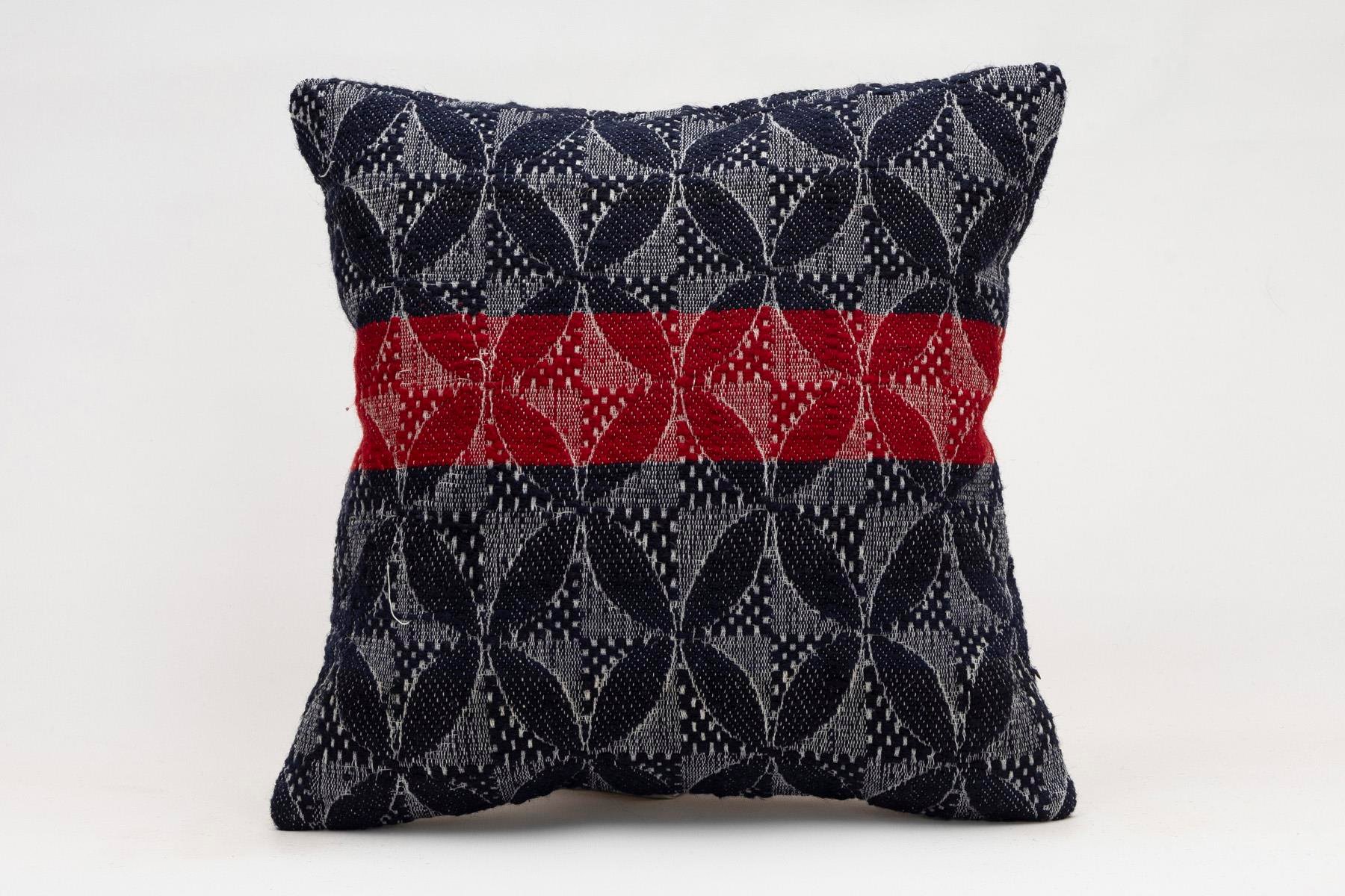 16x16 inches (40x40 cm) Kilim Pillow | KILIM WHOLESALE - Vintage Handmade Pillows - Vintage Handmade Kilim Rugs - It is 100% wool. Artistic and historical rugs. Old handwoven rugs. - Online hand woven rugs and kilim cushions sales. Shipping to a