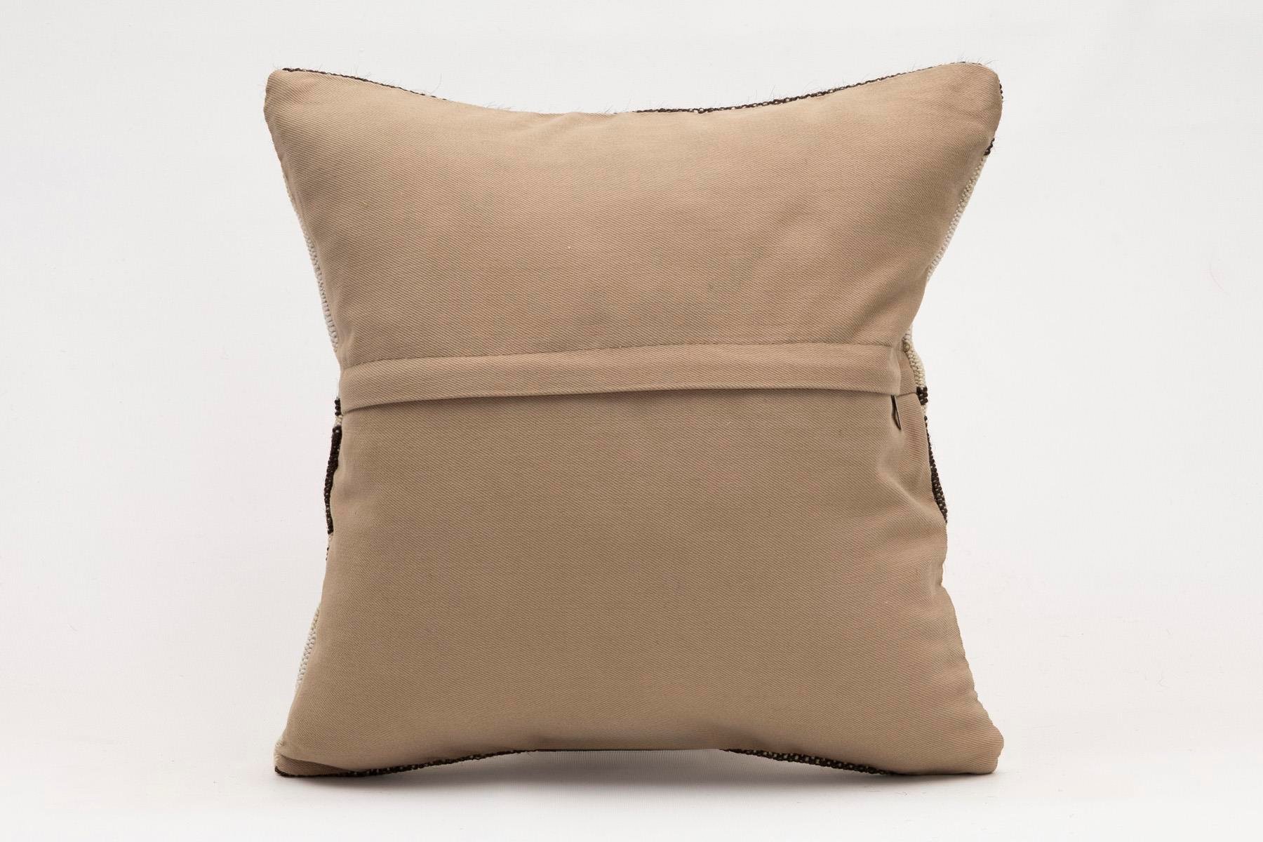 16x16 inches (40x40 cm) Kilim Pillow | KILIM WHOLESALE - Vintage Handmade Pillows - Vintage Handmade Kilim Rugs - It is 100% wool. Artistic and historical rugs. Old handwoven rugs. - Online hand woven rugs and kilim cushions sales. Shipping to a